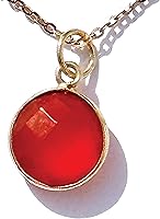 Vista 10 de Round Pendant Necklace, Natural Gemstones, Labradorite, Rainbow Moonstone, Crystal, Rose Quartz, Amethyst, Citrine, Sterling Silver, Handmade