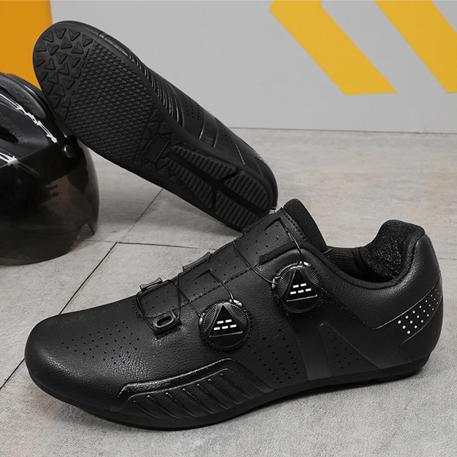 Scarpe da Ciclismo Uomo Donna con Suola in Gomma Scarpe da Mountain Bike per Bici da Strada Anti-Scivolo All'aperto Zapatillas De Ciclismo