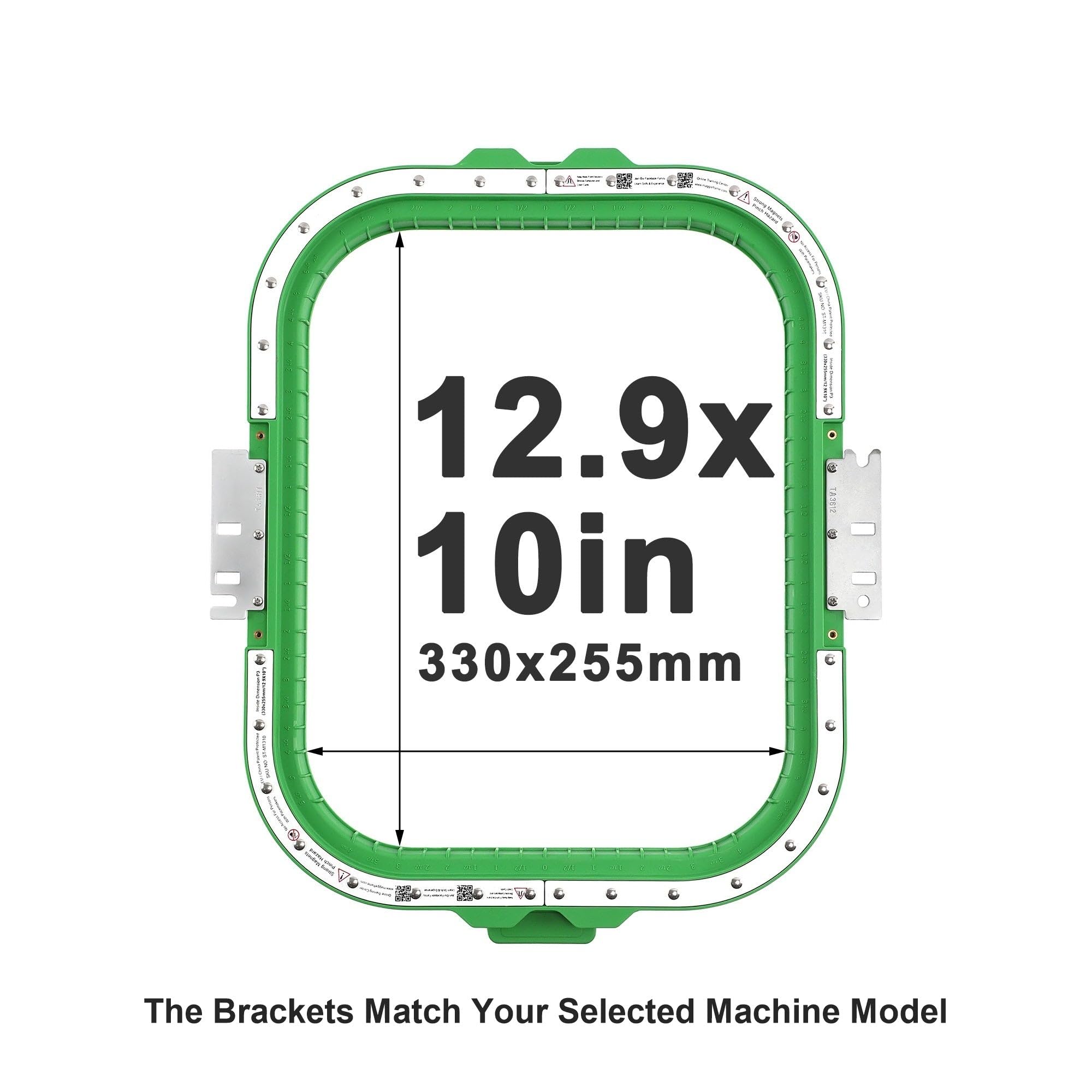 Brewland Bastidor de bordado magnético 330x255mm para Poolin EOV EOM EOX | Compatible con las máquinas Poolin indicadas en el título; 13x10inch