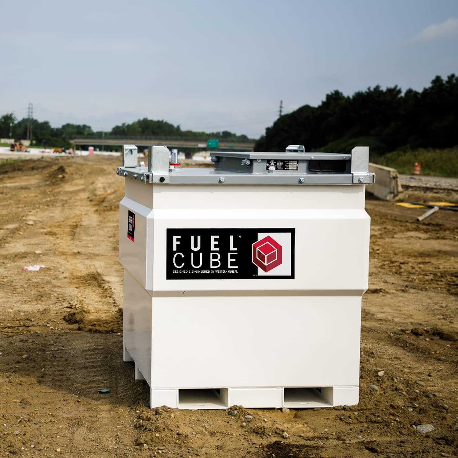 Fuel Transfer Tank FCP250: FuelCube Stationary, Double Walled 252 US Gallon Diesel Storage Tank with Level Gauge