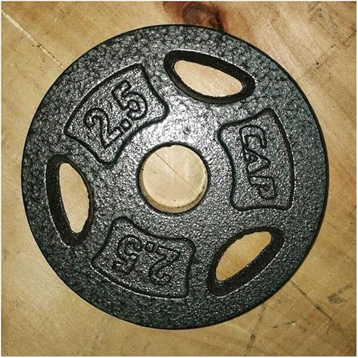 Barbell Standard de 1 Pulgada Grip Peso Platos, Individuales, Negro