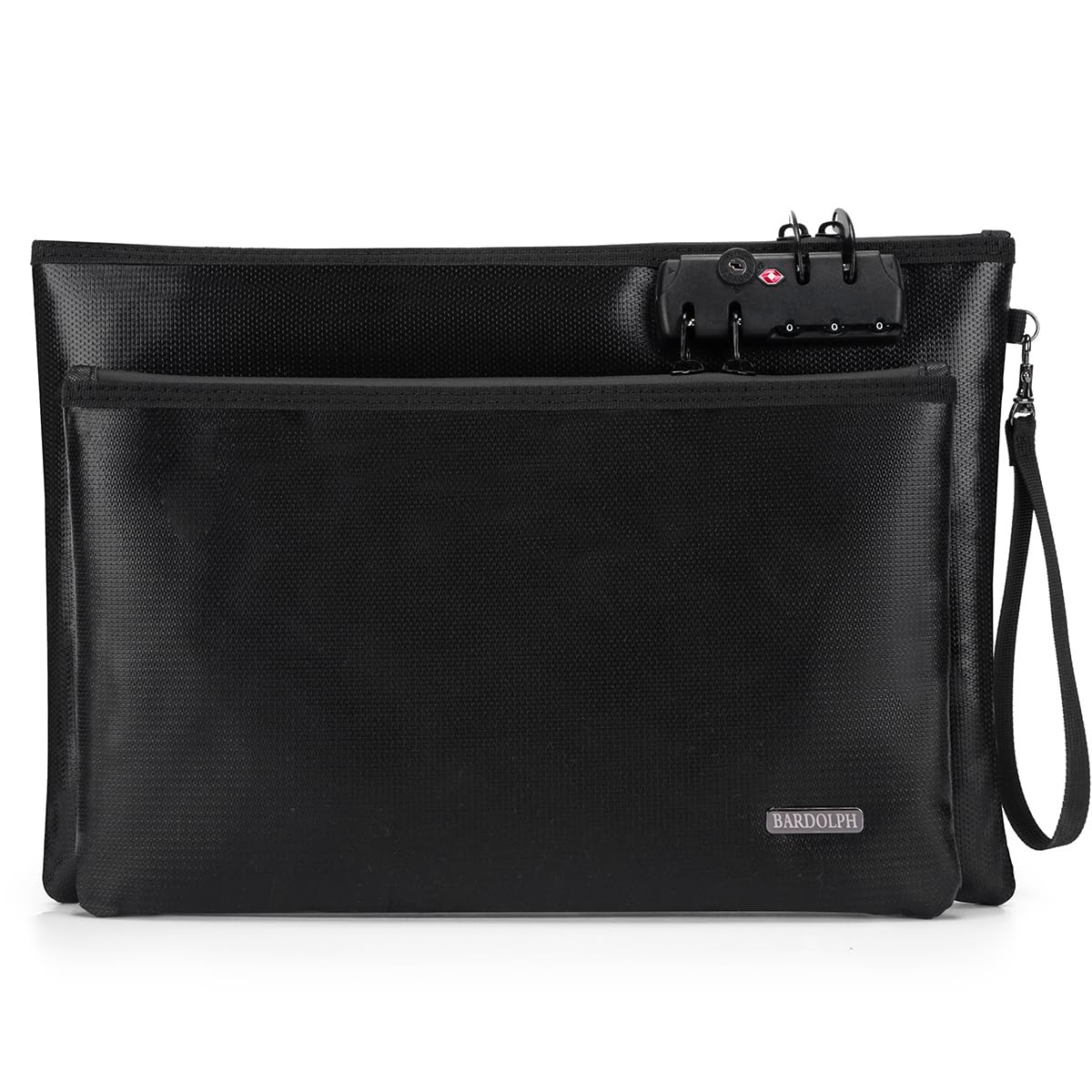 Fireproof Document Bag, Fireproof Money Bag with Lock and Zipper for Cash, FireproofBag Money Pouch, Fire Safe CashBag BankerBag, Notary Supplies (14.2"x10.2")-image-45