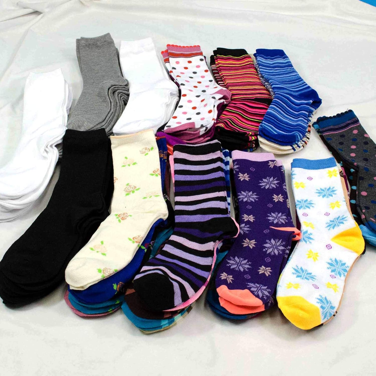 TeeHee Socks Various Sample Socks Value Pack Bulk Socks Wholesale Lot for Women Men Children