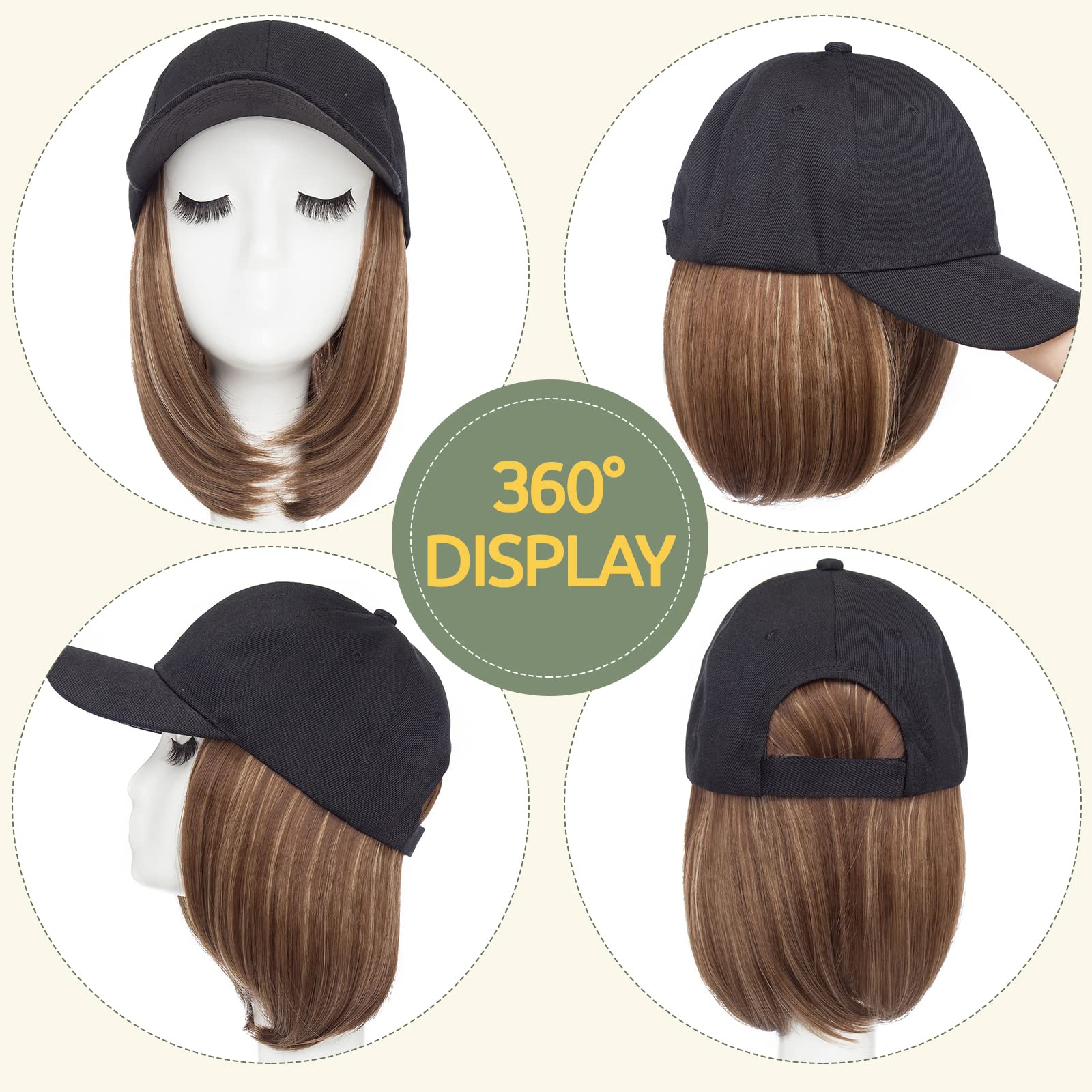 Light in the Box Synthetic Baseball Cap Wig, 6\