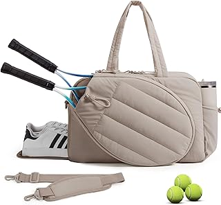 BAGSMART Tennis Gym Bag for Women, Tennis Bag Holds 2 Rackets with Shoe Compartment & Wet Pocket, Sports Duffle Bags fits up to 15.6" Laptop, Women Overnight Weekend Bag