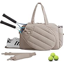 BAGSMART Tennis Gym Bag for Women, Tennis Backpack Holds 2 Rackets with Shoe Compartment, 15.6" Laptop Gym Backpacks for Court, Off-work, Everyday &amp; Overnight Weekend
