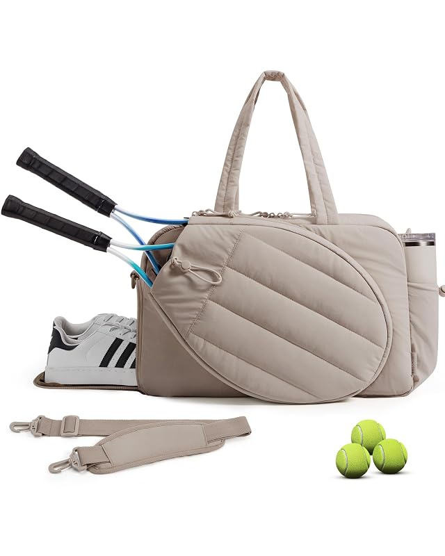 BAGSMART Tennis Gym Bag for Women Tennis Backpack Holds 2 Rackets with Shoe Compartment 15 6 Laptop Gym