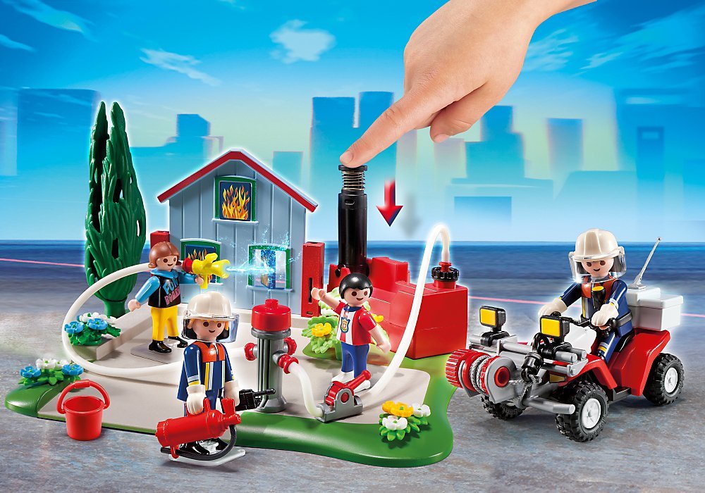 PLAYMOBIL City Action - Compact Set Aniversario: Bomberos y Quad (5169)
