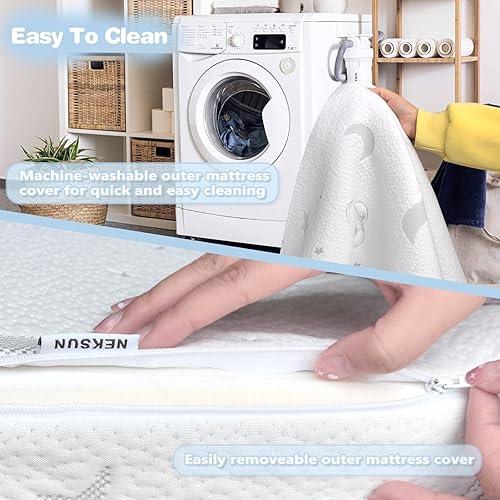 Miniatura 6 de Colchón de triple pliegue Pack and Play, colchón de espuma viscoelástica de 38 x 26 pulgadas y espuma de alta densidad para Pack N Play, colchón