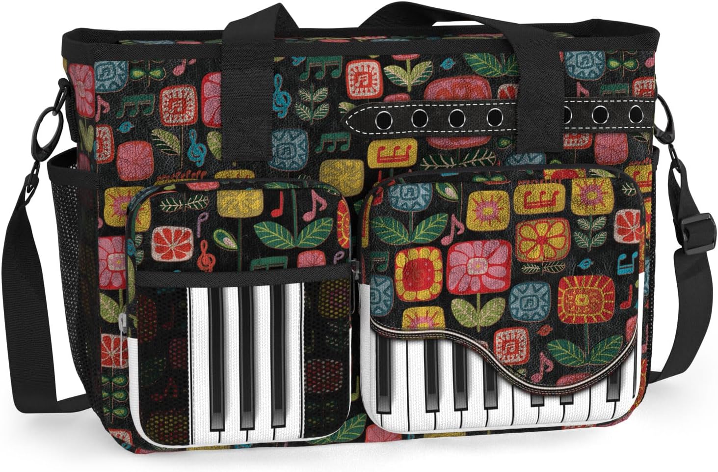 84hoods Waterproof Work Bag. Gift for Piano Players and Music Teachers. Shoulder Bag for Work.