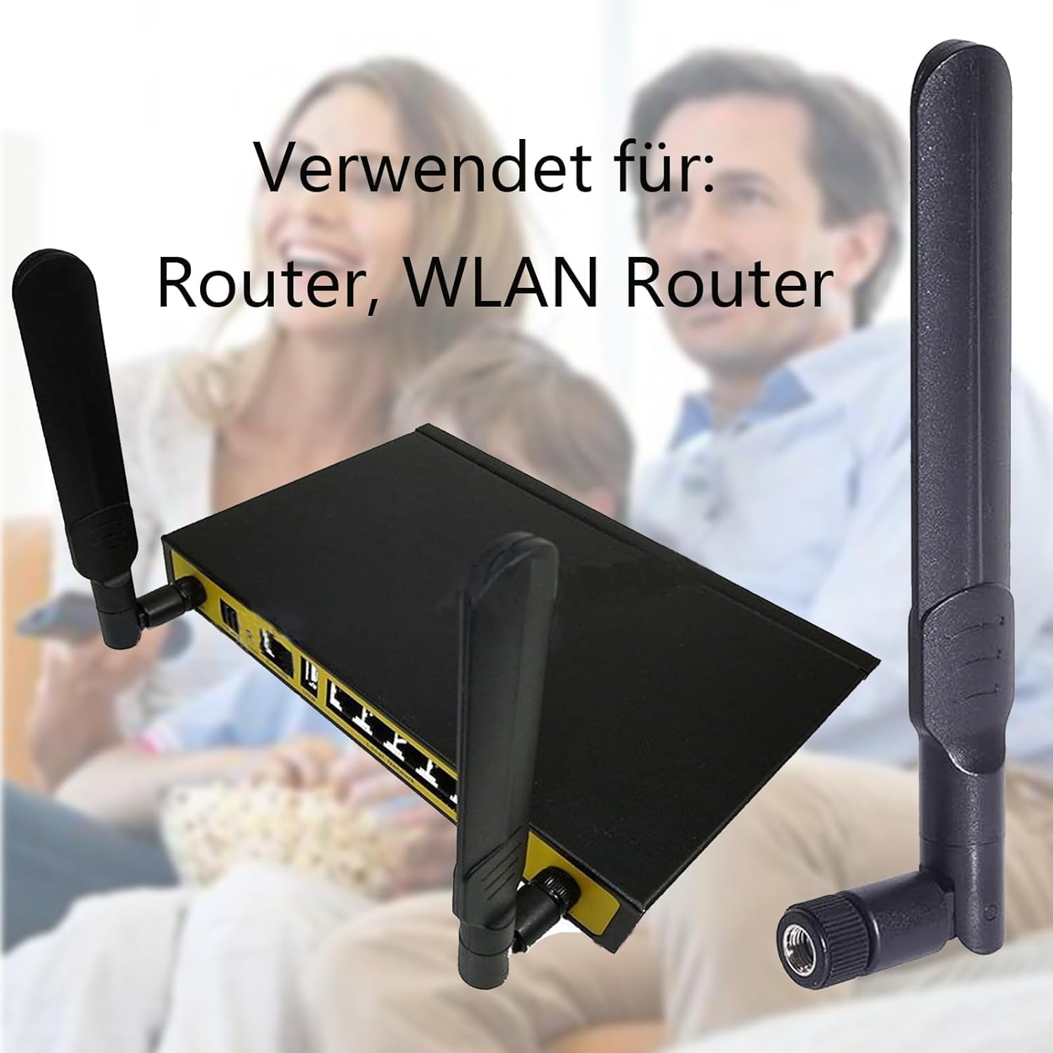 GERUI Antena WLAN 2,4 GHz 5 GHz 5,8 GHz 8dBi RP-SMA antena wtykowa i 28 cm U.FL IPX IPEX MHF4, gniazdo przedłużające, 3-pak