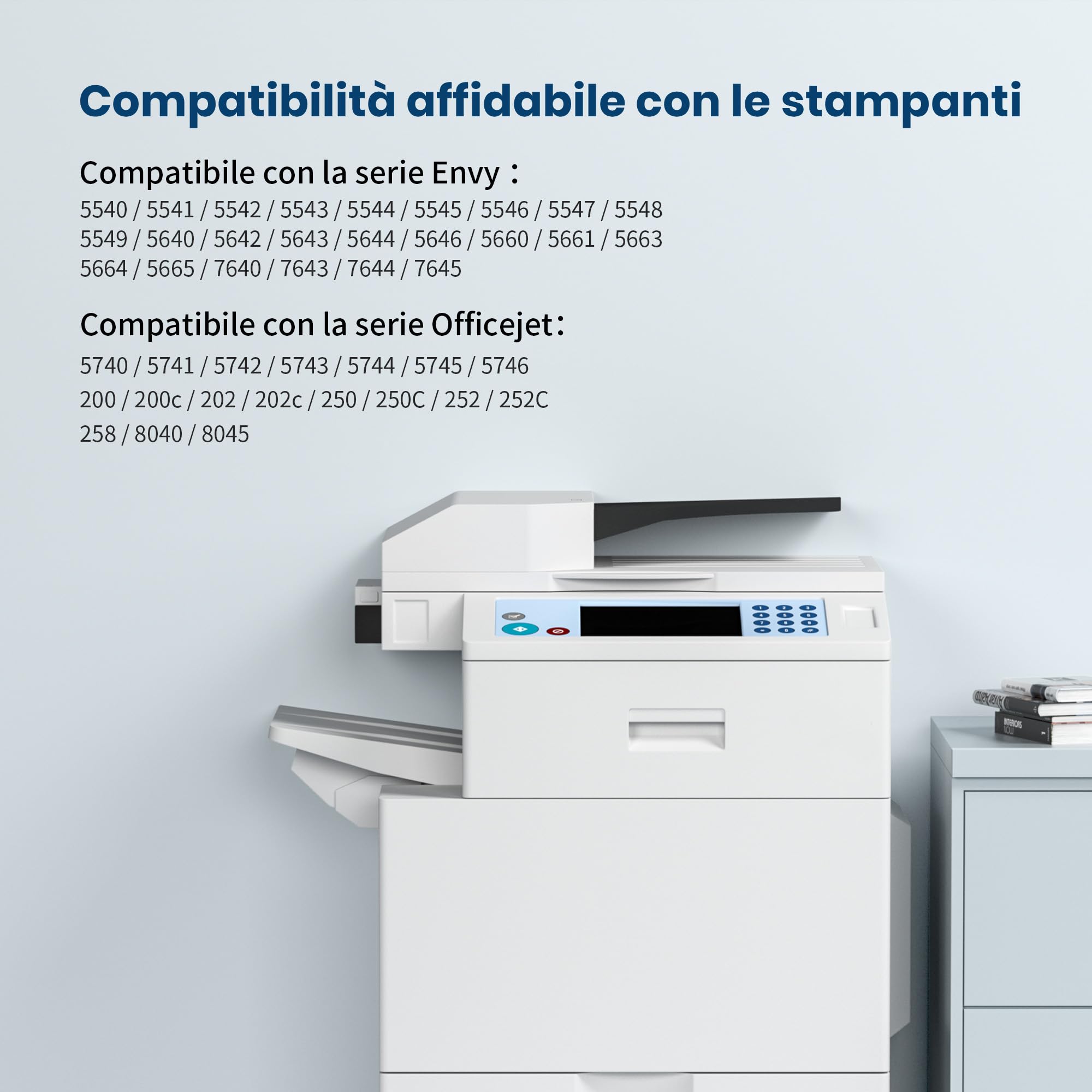 62 XL 62XL Sostituzione per Cartucce HP 62 XL Nero Compatibili con Envy 7640 5540 5640 5544 5547 5646 5548 5545 5541 5644 per Officejet 5740 5742 200 250 5744 (1 Nero) - 4