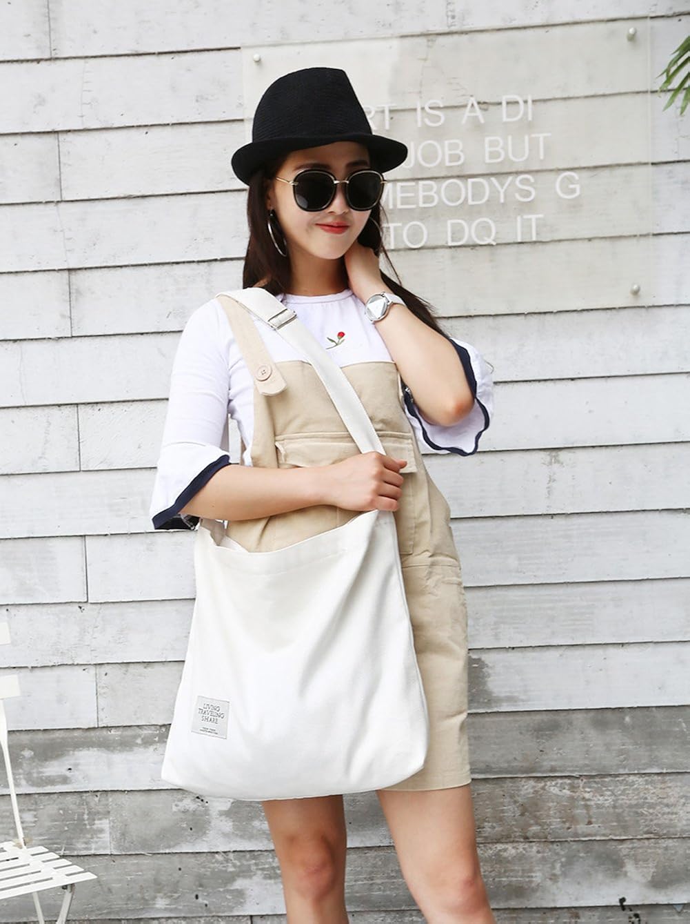 Miniatura 7 de Covelin Bolso de hombro para mujer de estilo retro clásico informal bohemio bolso de mano o cruzado tamaño grande de lona