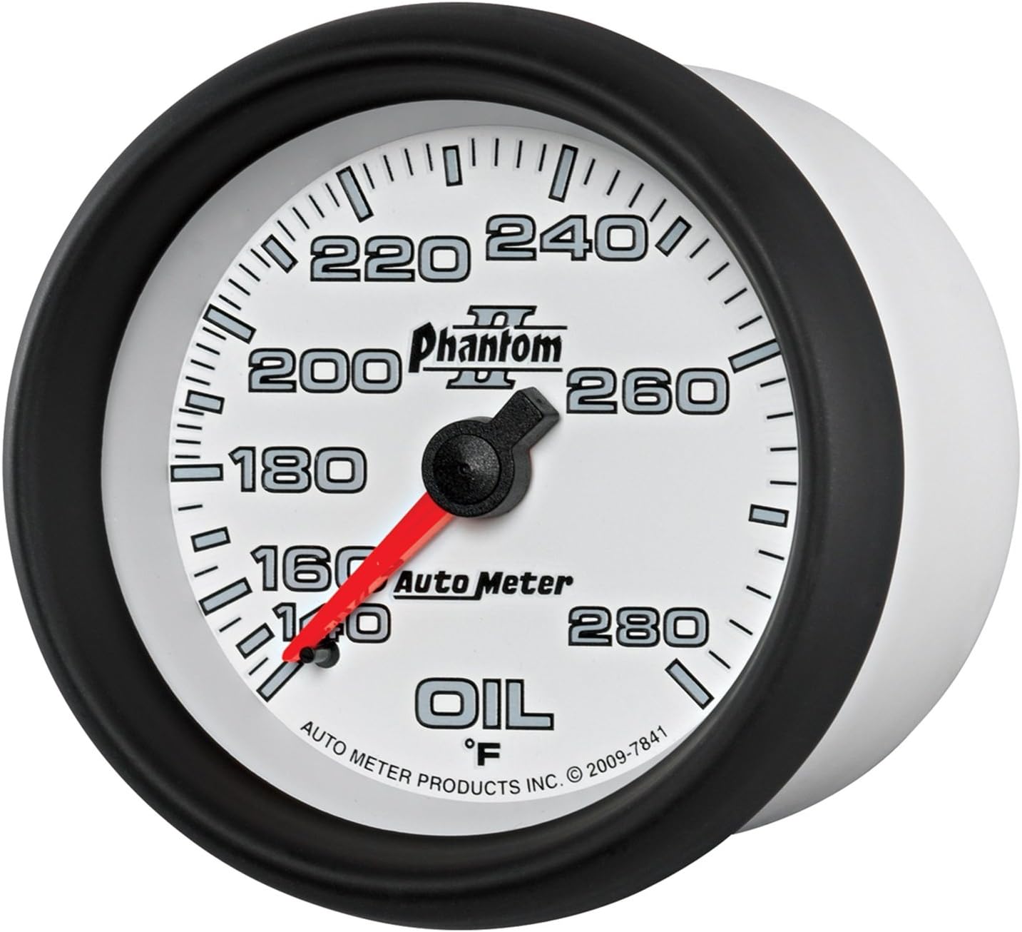 Auto Meter 7841 Phantom II 2-5/8" 140-280 F Mechanical Oil Temperature Gauge