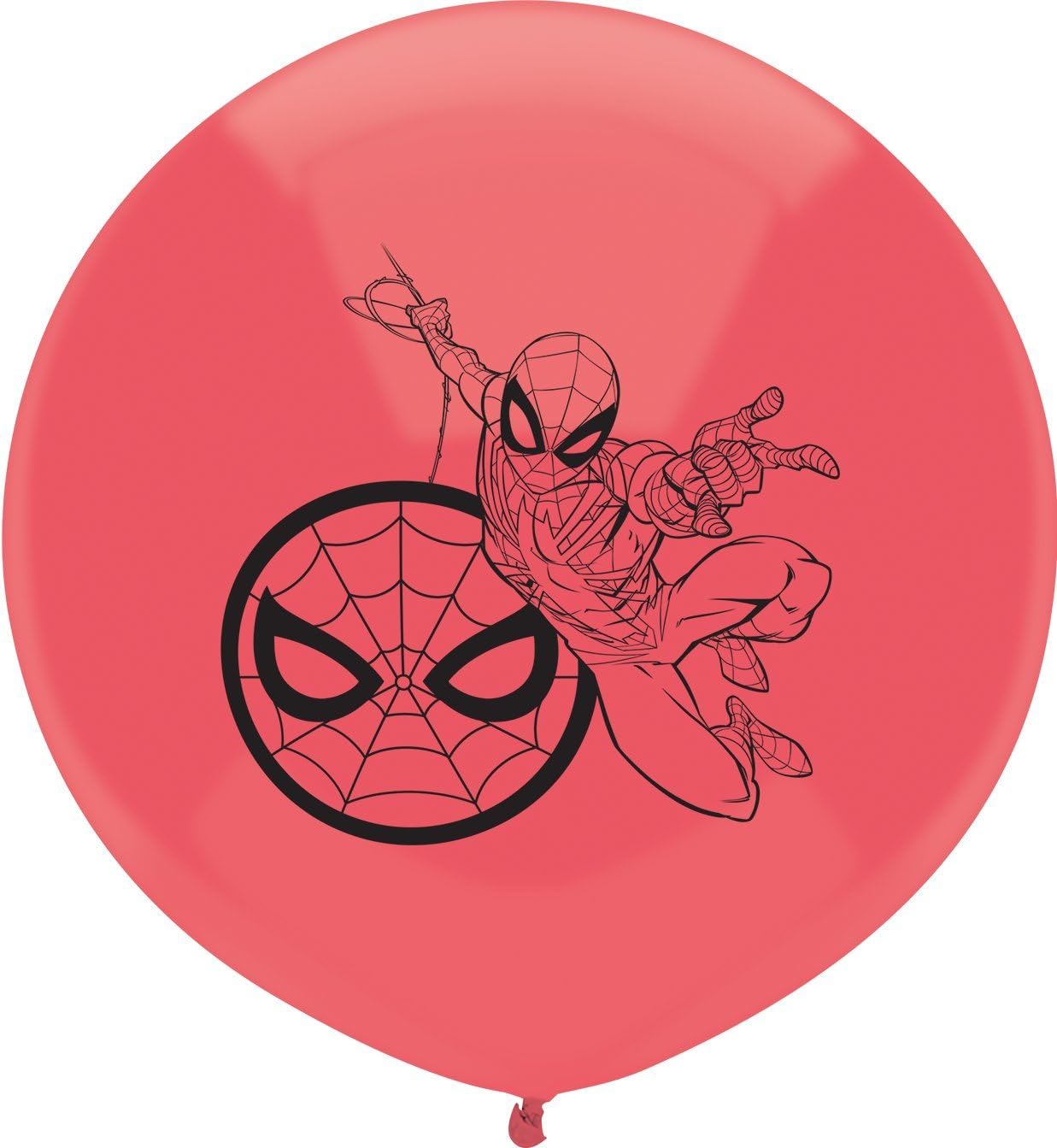 Pioneer Party Group Officially Licensed Marvel 12-Inch Latex Balloons, Spider-Man Assorted Colors, 6-Count