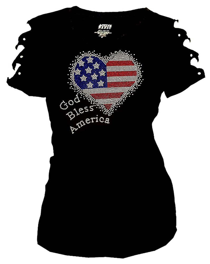 Amazon.com: Fashion2ne1 Bling Rhinestone 4th of July T-Shirt