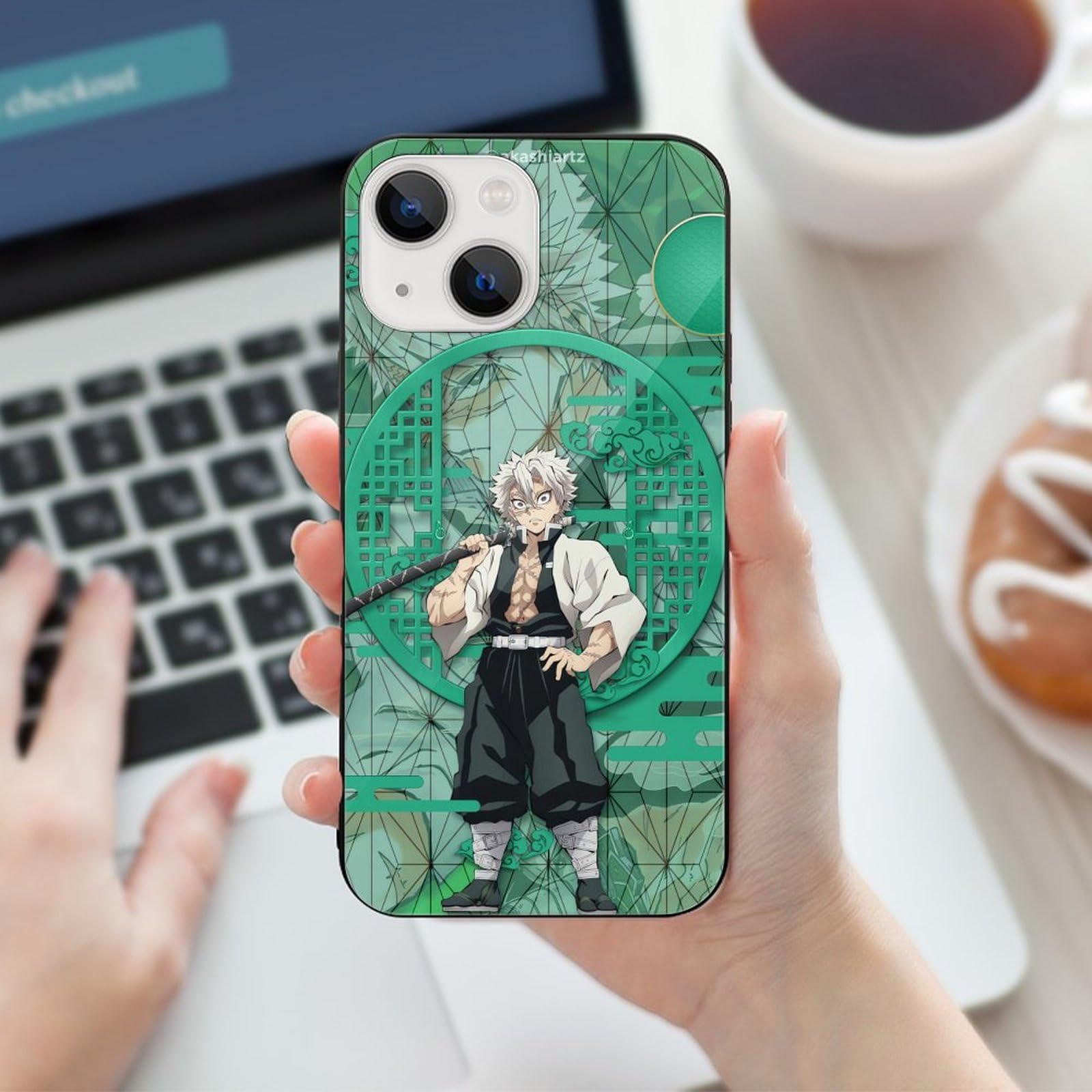 Amazon | 鬼滅の刃（不死川実弥） iPhone 13 ケース アイフォン 13 用