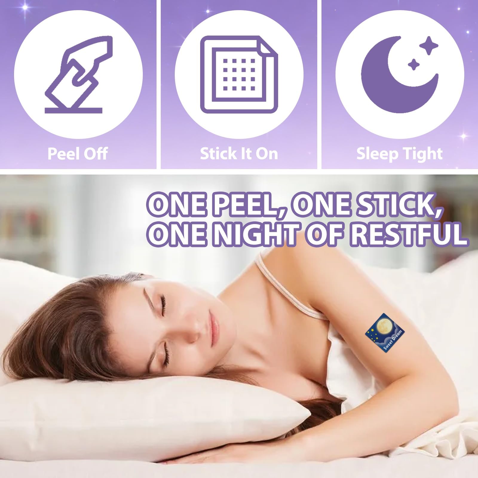 Deep Sleep Patches for Adults - All Natural Sleep Patches Stickers with Valerian Root, Melatonin & Magnesium, 8-Hour Lasting, Non-GMO & Cruelty Free, 1 Pack — Amazon image 6