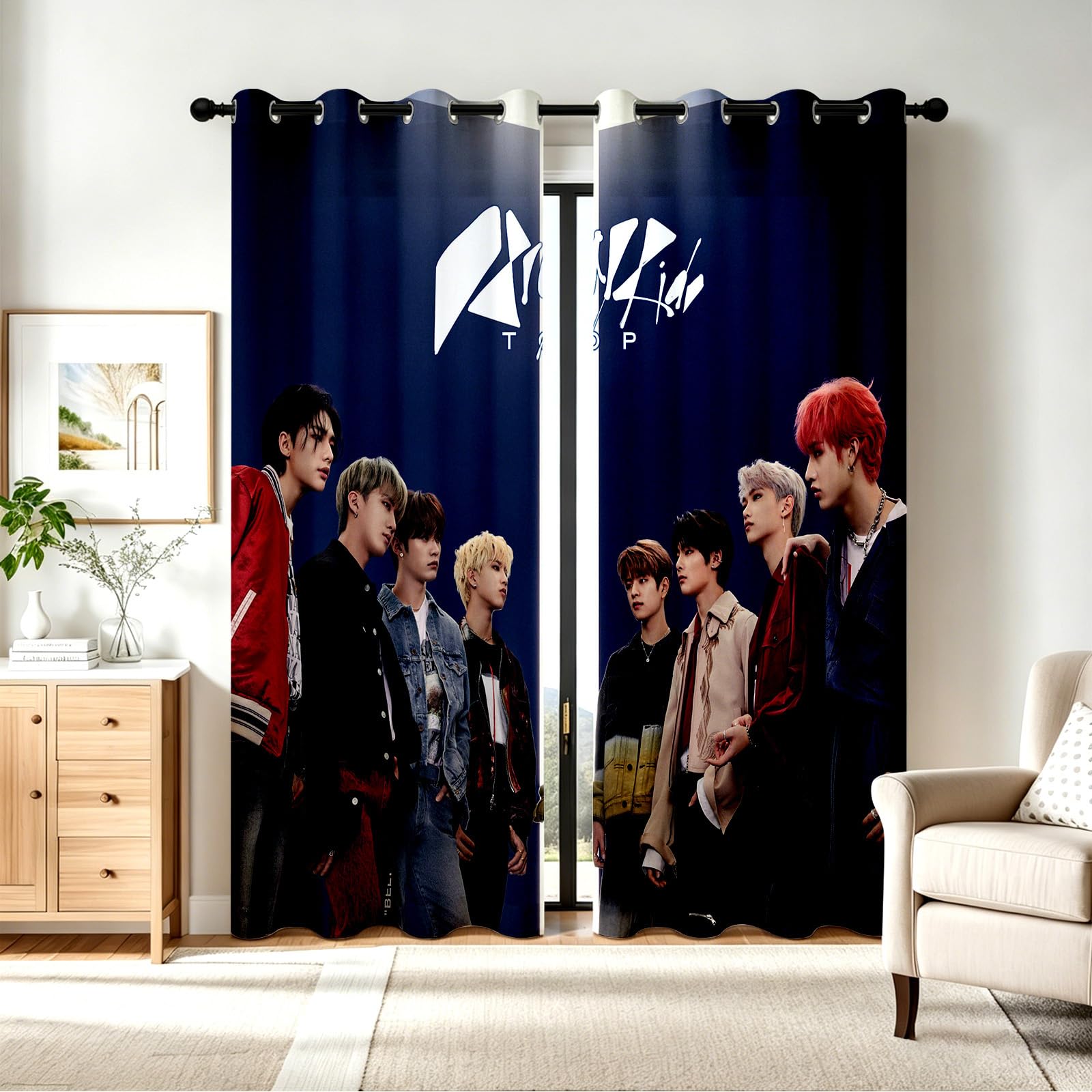 Lot De 2 Rideau Strraykiid, Rideaux Strraykiid, Occultants | Isolants Thermique et Phonique, Avec Œillets, Décoration pour Chambre et Salon, 120*140 cm