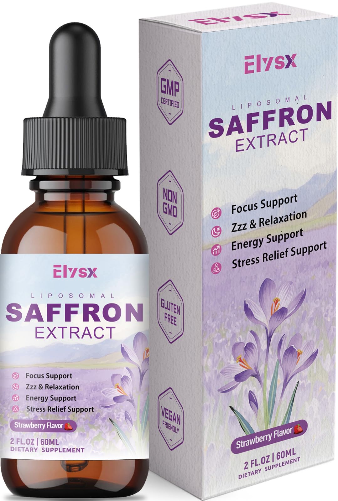 Amazon.com: Elysx Liposomal Saffron for Kids & Adults, Organic