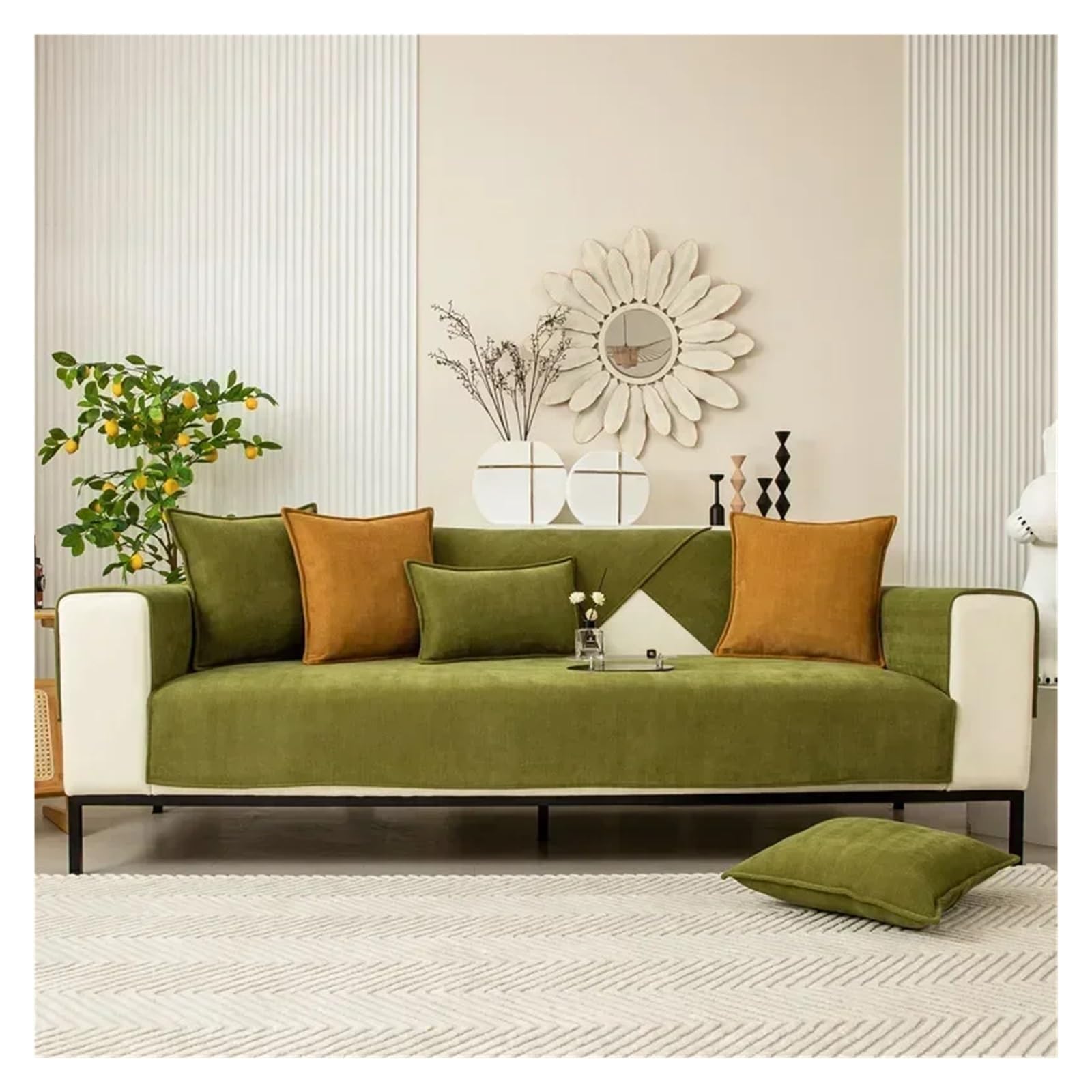 WNBFTTK Funda Sofa Funda de sofá Chenilla Universal for Las Cuatro Estaciones, Antideslizante, Color sólido, for Sala Estar, Fundas, Protector Muebles