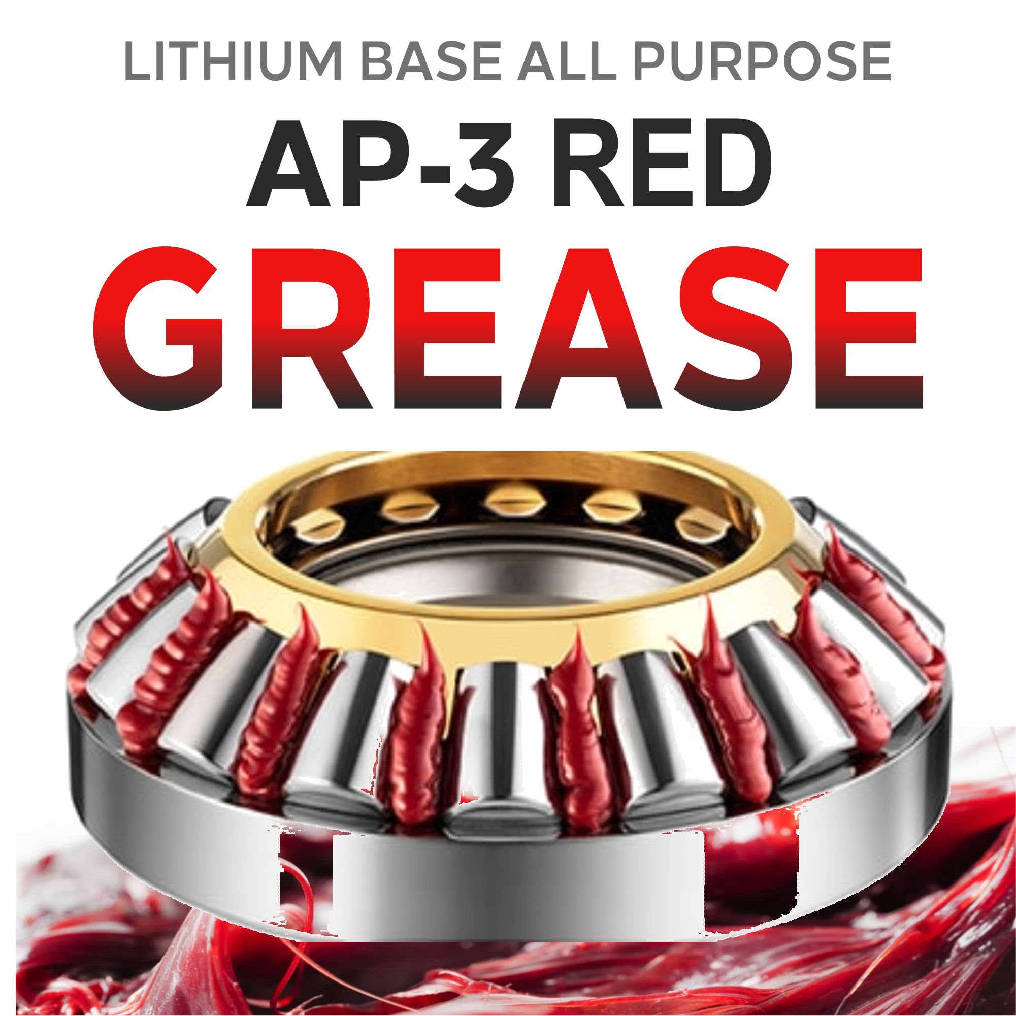 PALCO AP-3 RED GREASE Pouch 50g (Pack of 5) Multipurpose Water Resistant & Chassis Bearing Lithium Base Anti Corrosion Grease for Car Cycle Machinery Bike Chain Lube NLGI-3 Long Lasting Lubricant 3