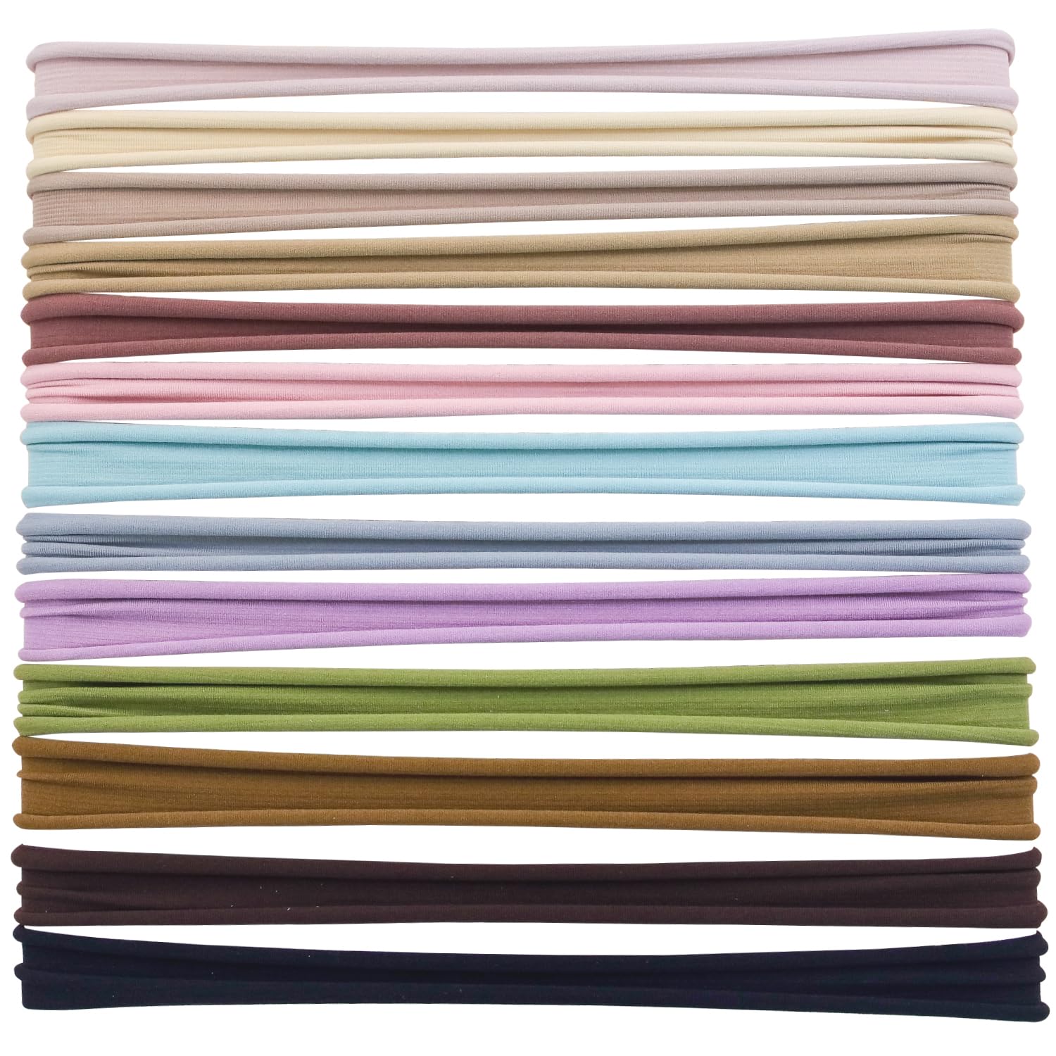 XIMA 13Pieces Nylon Seamless Large Headbans for Women Elastic Stretch Sport Yoga Hair Style Headbands for Women Head