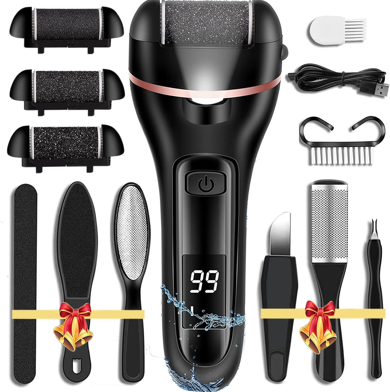 Callus Remover for Feet, 13-in-1 Professional Pedicure...