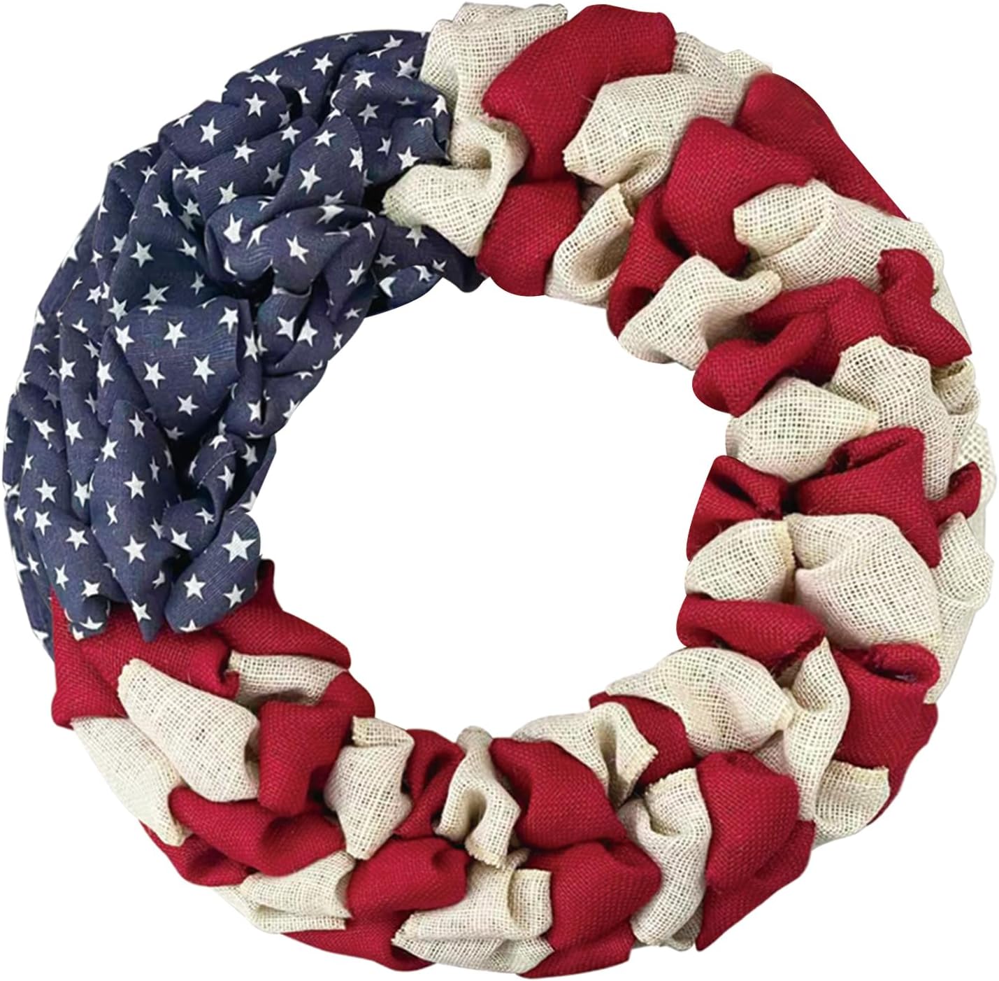 20 Inch Large Sizes Patriotic Wreath for Front Door 4th of July Wreath Decorations with Bowknot American Flag Memorial Day Patriotic Party Supplies for Home Decorations Indoor Outdoor