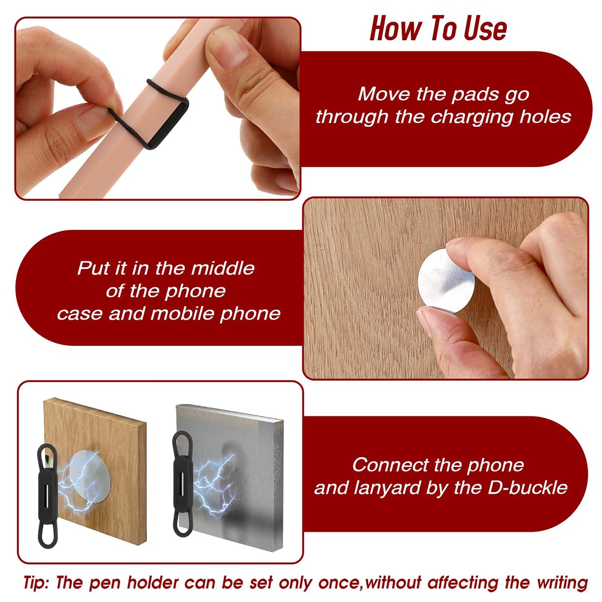 ⑥ Ib ペンホルダー Amazon | 磁気ペンホルダー 4 個パック、ポータブルペンホルダー