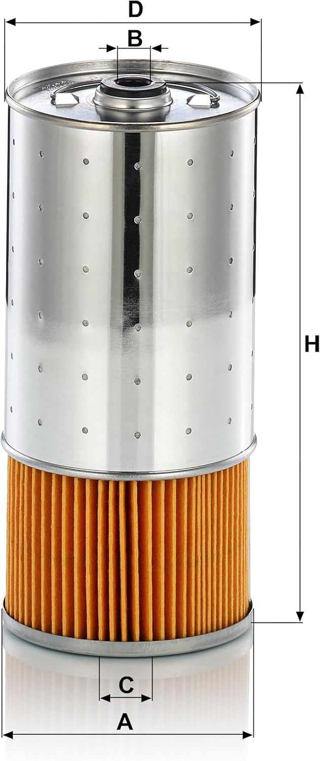 Mann Filter PF 1055/1 x Cartridge Oil Filter Replacement with Oil Drain Plug Gasket Compatible With Mercedes-Benz (USA) 240D (1977-1978), 300CD (1978-1979), 300D (1977-1978), 300SD (1978-1979)