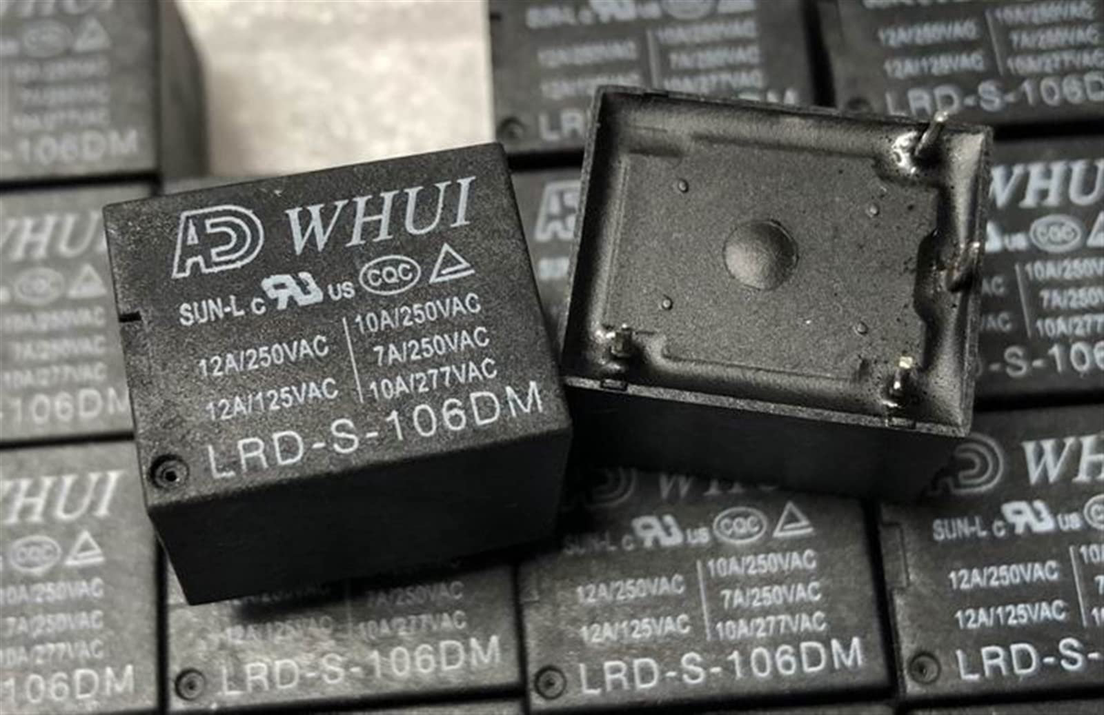 Relé WHUI LRD-S-112DM de 4 pines de alta fiabilidad electromecánica para control de circuitos
