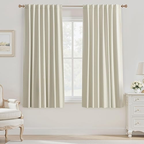 Miniatura 19 de UHITECH - Cortinas de 108 pulgadas de largo para ventana de sala de estar, cortinas opacas para dormitorio, juego de 2 paneles, azul, modernas, de