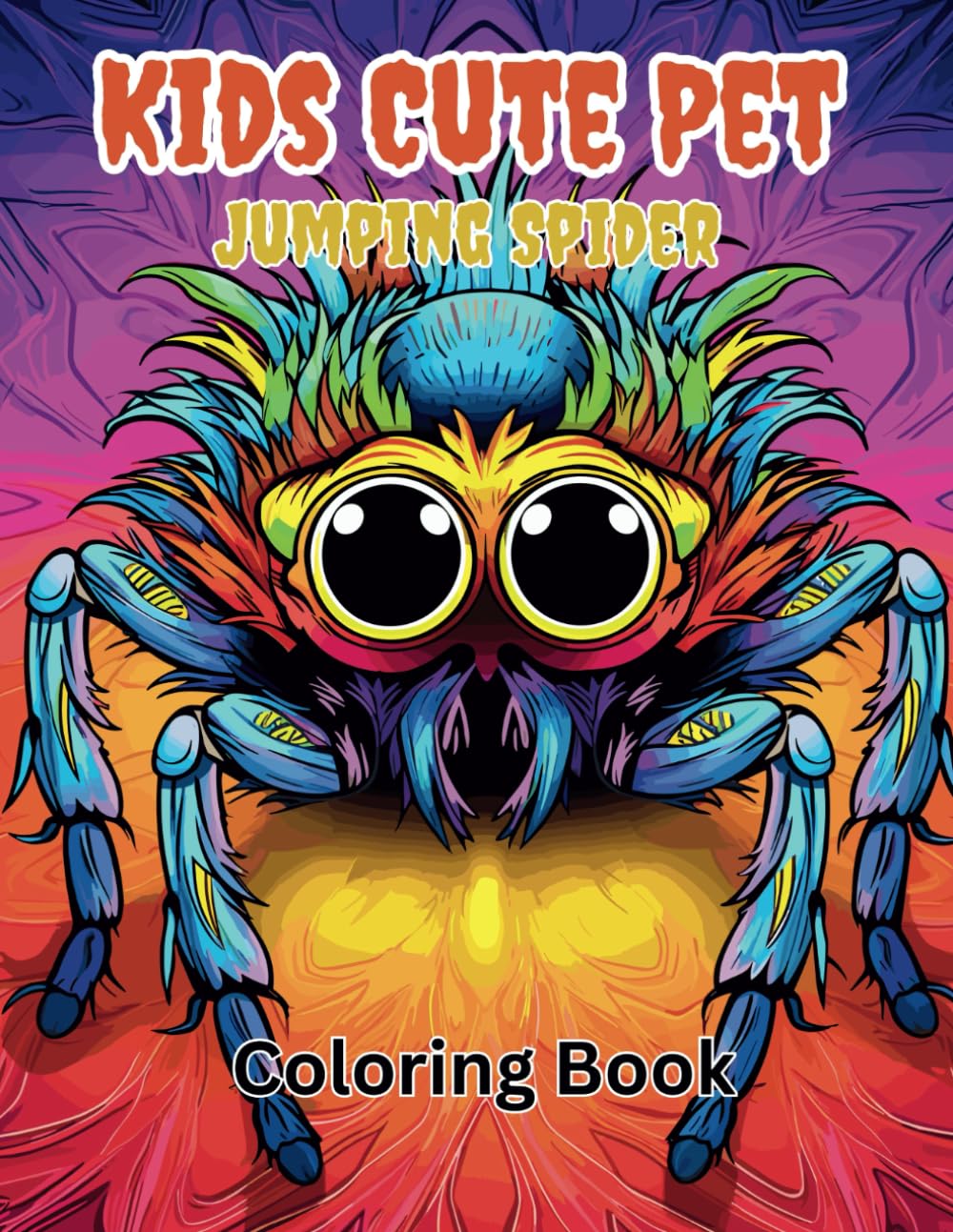 Kids Cute Pet Jumping Spider Coloring Book