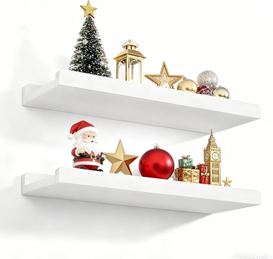 Amazon.com: Love-KANKEI Floating Shelves Wall Mounted Set of 2, 17