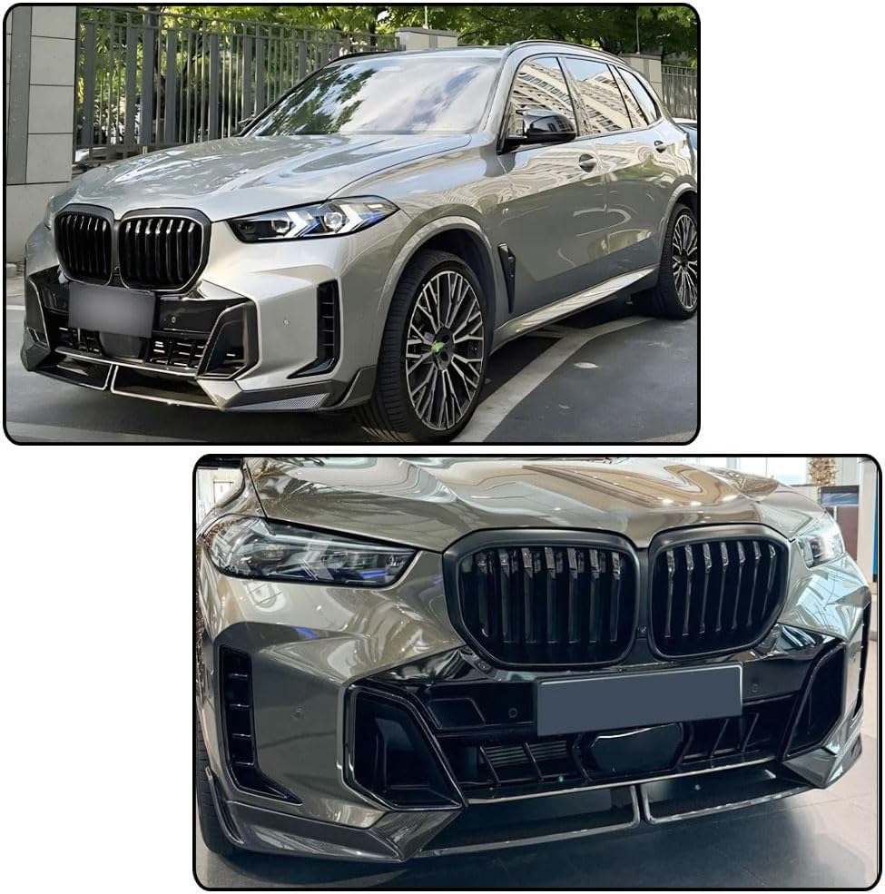 Real Carbon Fiber Front Lip for BMW X5 G05 LCI M Sport 2024-2026 Front Bumper Lip Chin Spoiler Splitter Protector Factory Outlet(4pcs/Set)