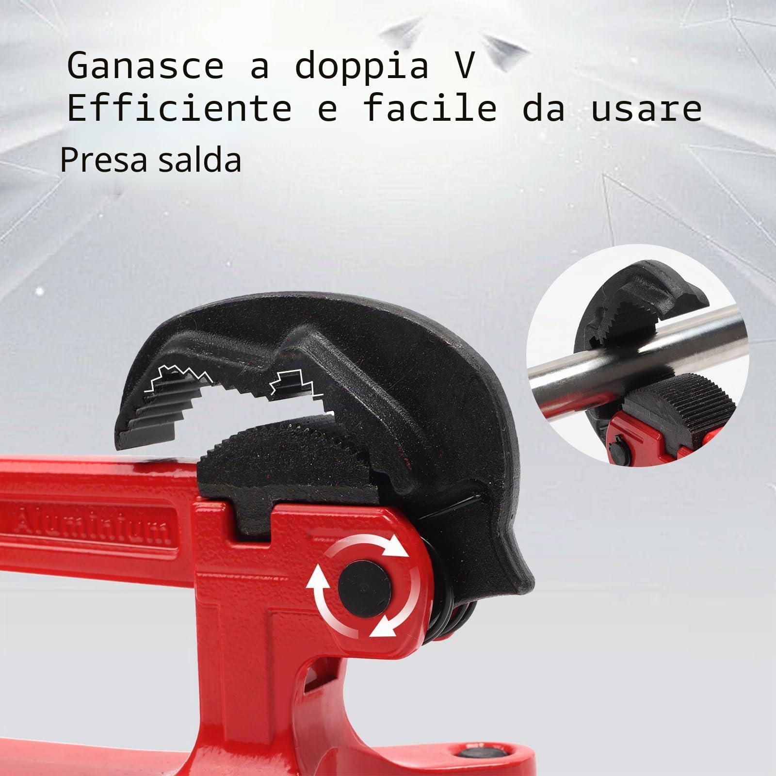 Morsa per Tubi Portatile, Morsa per Serraggio Tubi, Morsa Universale in Alluminio per Tubi per Manutenzione Valvole, Alta quota, Siti di Lavoro in Spazi Stretti
