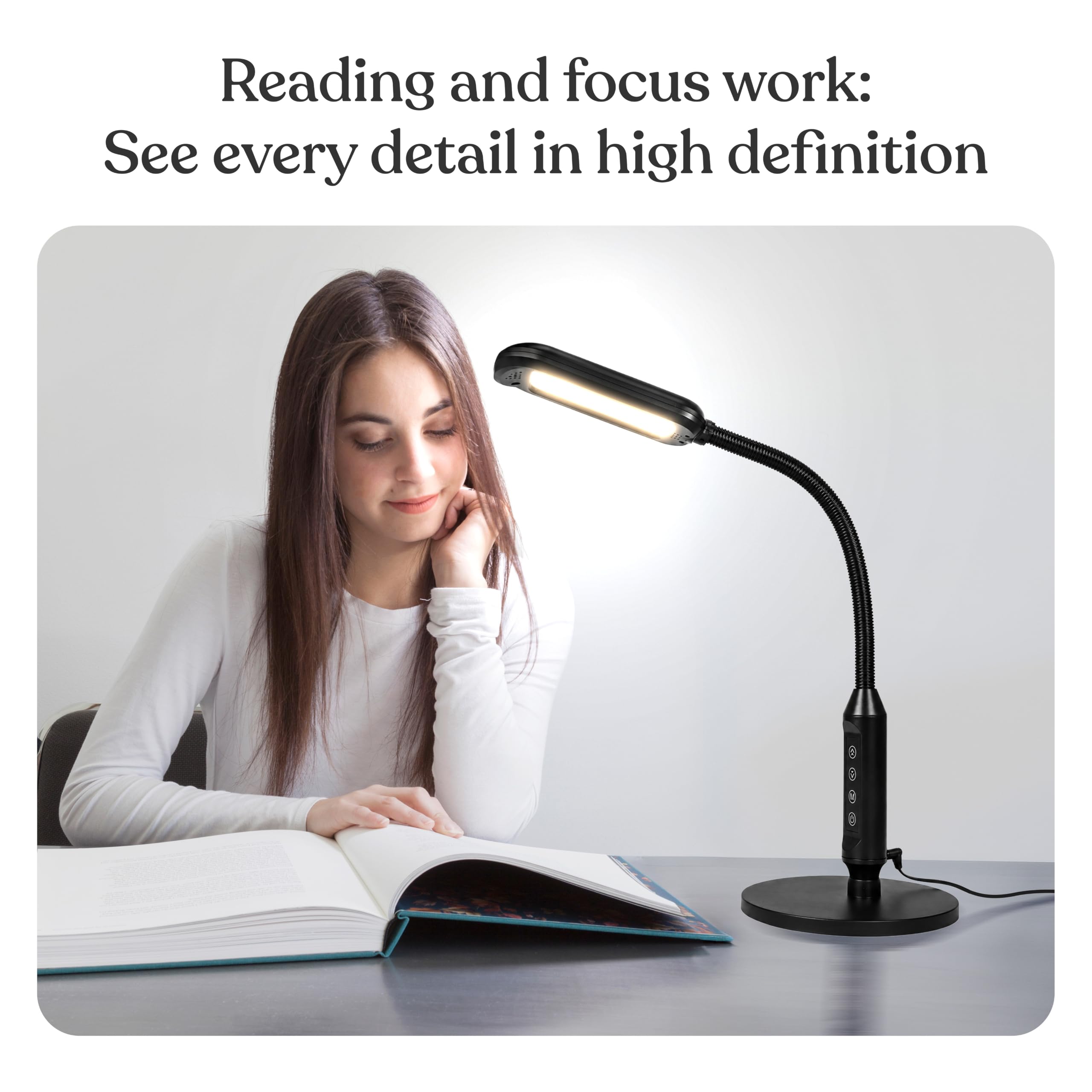 Brightech Litespan - Verlichte led-vloerlamp om te knutselen en te lezen, licht voor schoonheidsspecialisten voor wimperverlengingen, staande lamp met verstelbare zwanenhals (Jet Black Brightech Litespan - Verlichte led-vloerlamp om te knutselen en te lezen, licht voor schoonheidsspecialisten voor wimperverlengingen, staande lamp met verstelbare zwanenhals (Jet Black