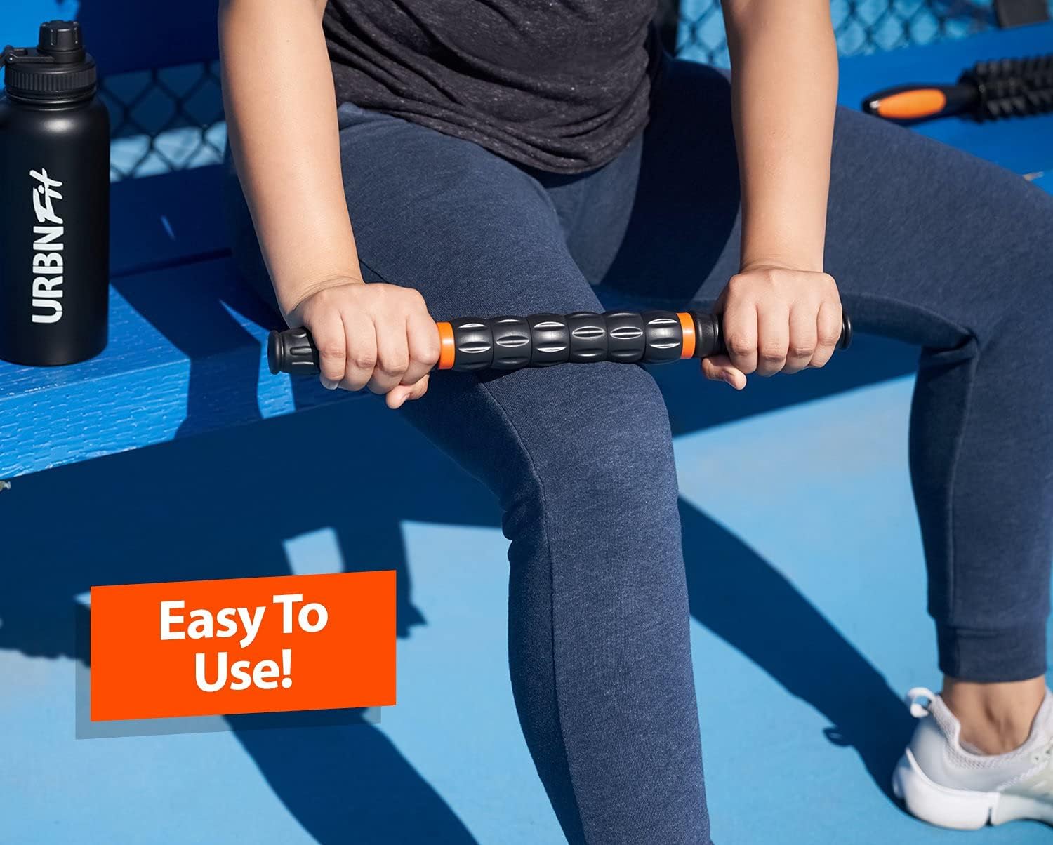 URBNFit Muscle Roller - Massage Stick for Sore Muscles, Deep Tissue Leg & Body Rollers - Massager for Athletes, Yoga, Physical Therapy, Crossfit Recovery with Workout Guide : Health & Household