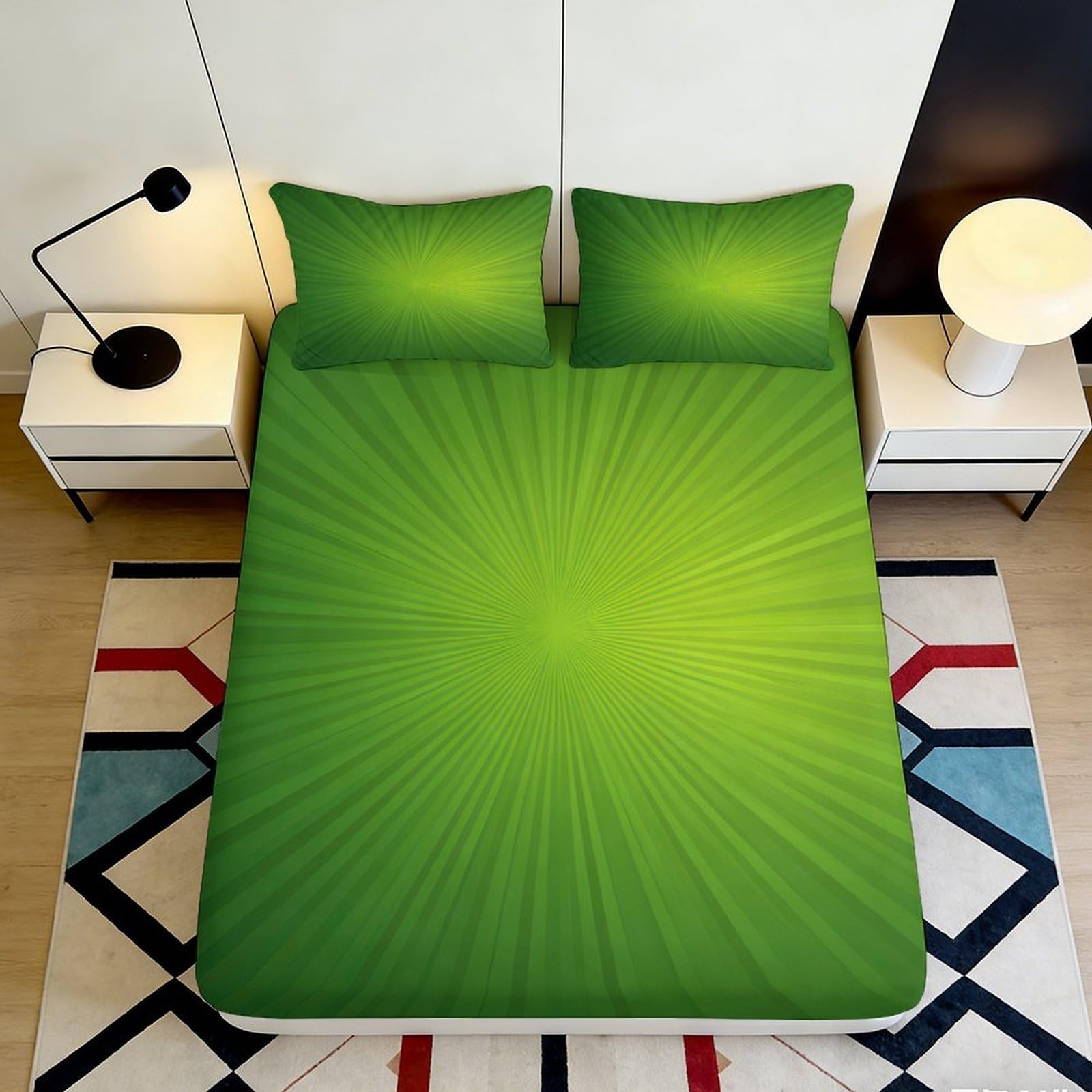 3D Printed Ocean Octopus Fitted Sheet Microfiber Non-Slip Deep Pocket Bedroom Bedding Octopus Mattress Fitted Cover Washable 140x200x25cm