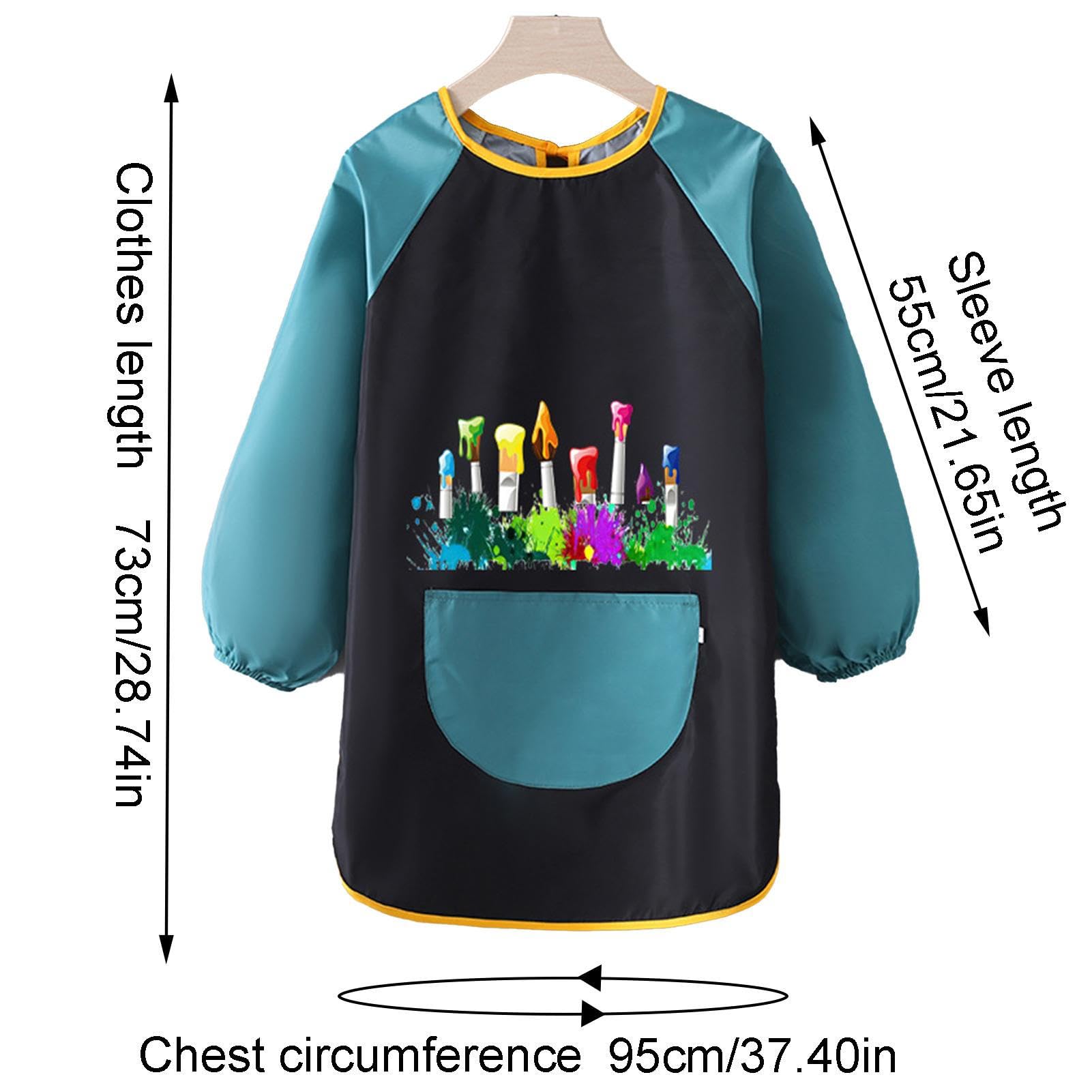 Tablier Peinture Enfant Manches Longues 3-8 Ans - Imperméable, Réglable Pour École Et Activités Créatives