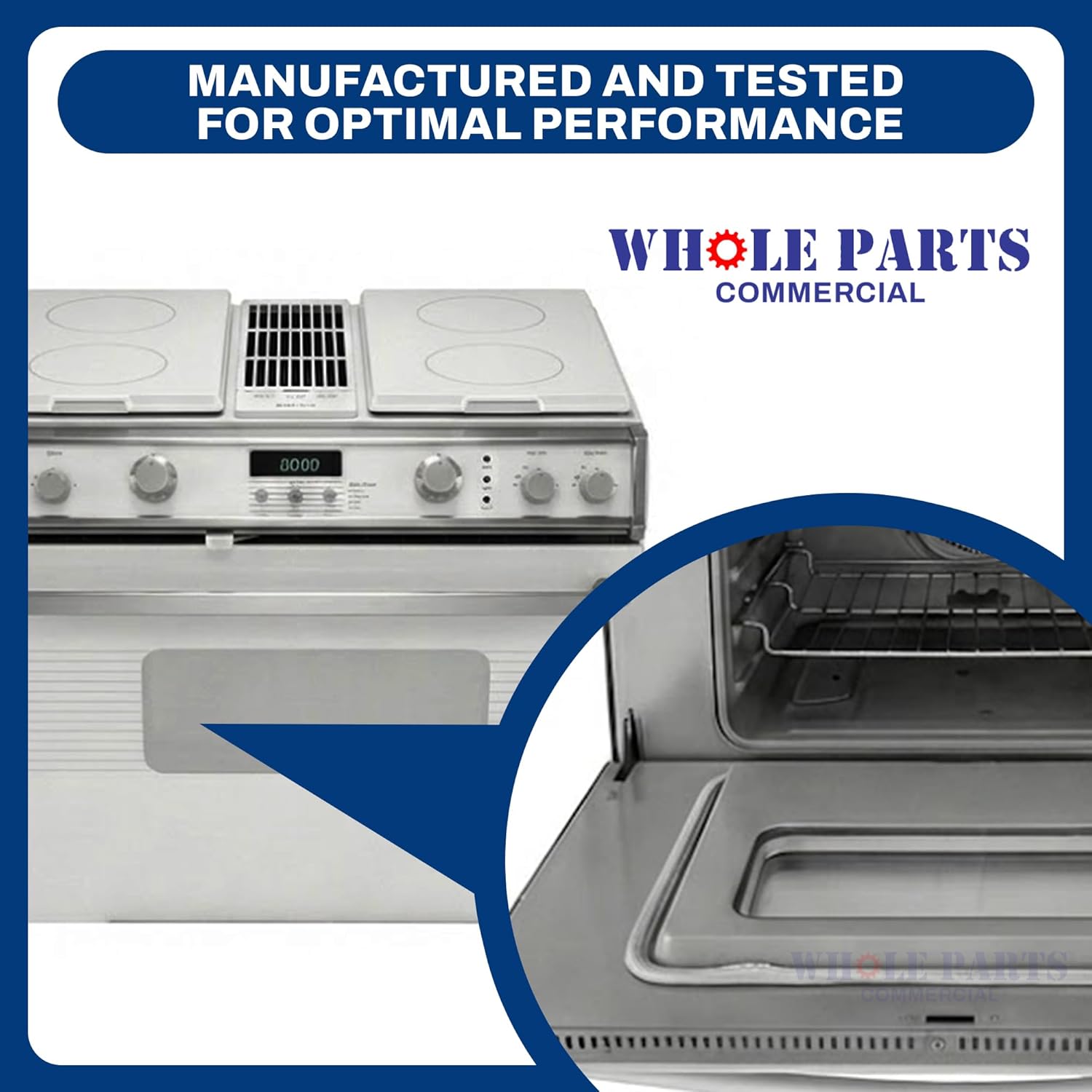 Whole Parts Range Oven Door Seal Gasket Part# WPY702338 - Replacement and Compatible with Some Jenn Air, Maytag, Whirlpool and Kenmore Ranges or Ovens