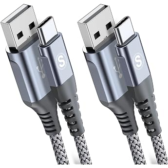 Sweguard USB-C Cable, USB-C & USB-A 3.1A, QC3.0 Fast Charging Compatible, Type-C Charging Cable for iPhone 16/iPhone 15 Pro Max, iPad Pro, Samsung Galaxy S24/S23/22/S21/S20, Sony, Xiaomi, Huawei,