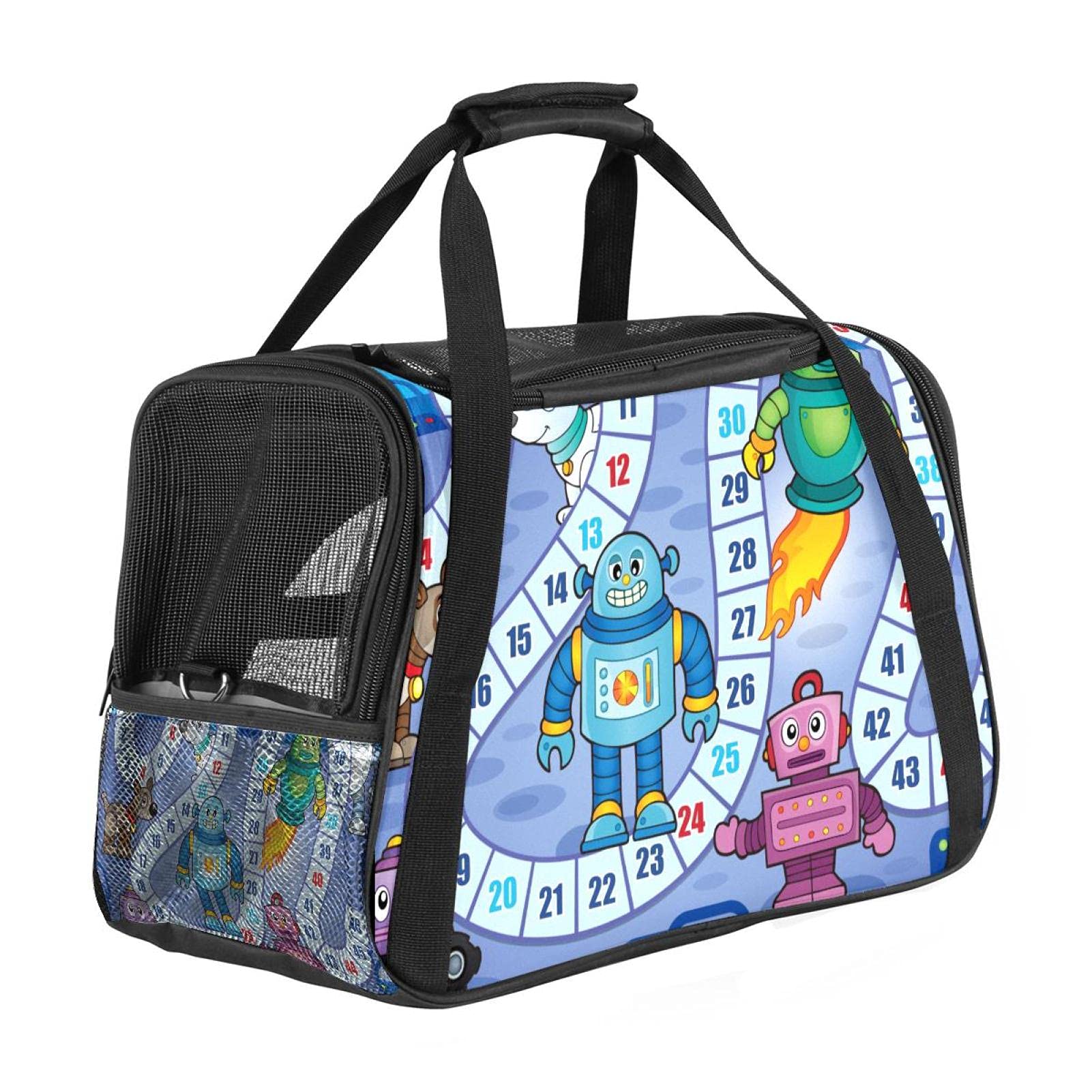 Sac de transport pour animal domestique chat chien lapin avec côtés souples