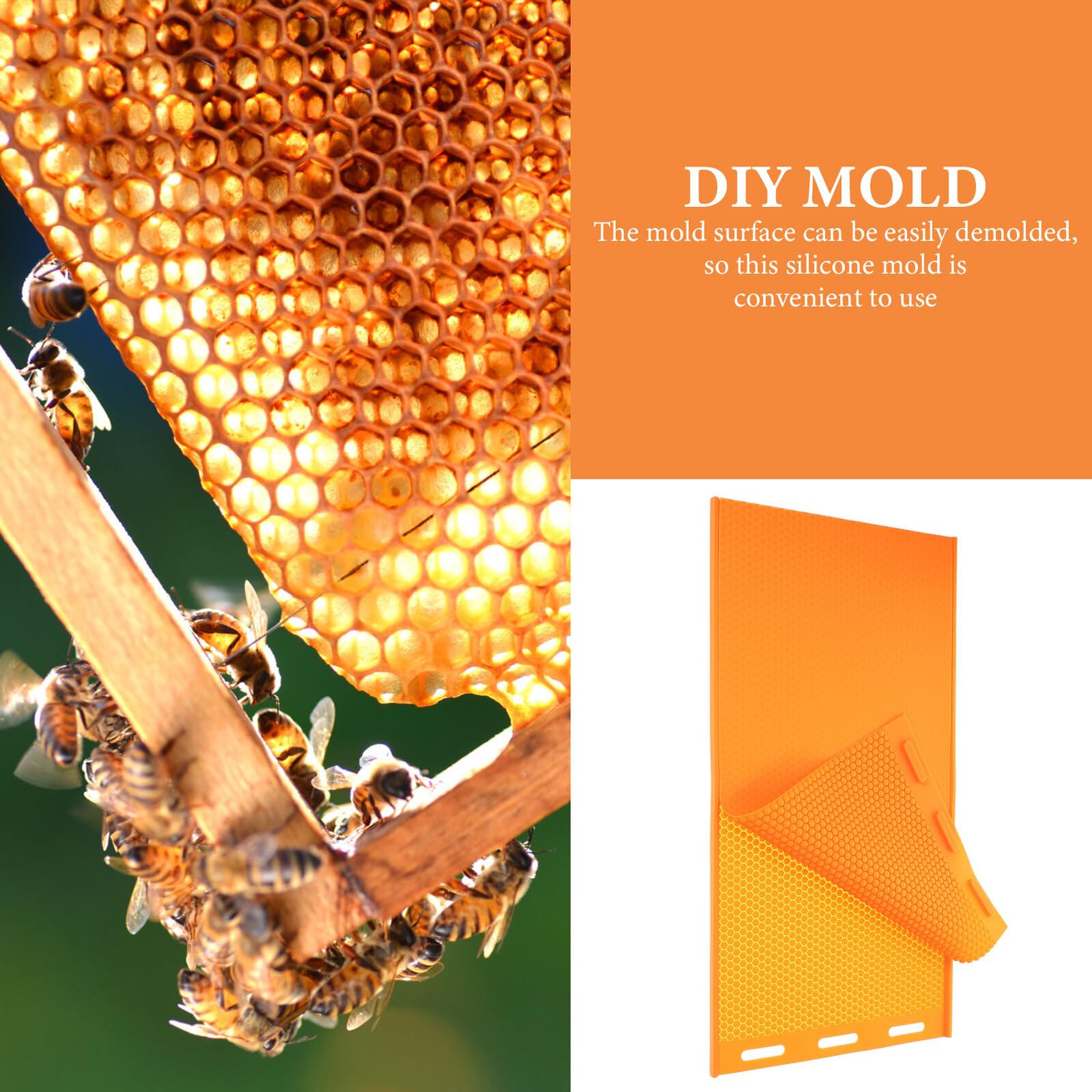 Toyvian Stampo in Silicone per Foglio di Cera d Api Honeycomb Sheet, Pratico e Facile da Sformare per Uso DIY e Artigianato Fai da Te