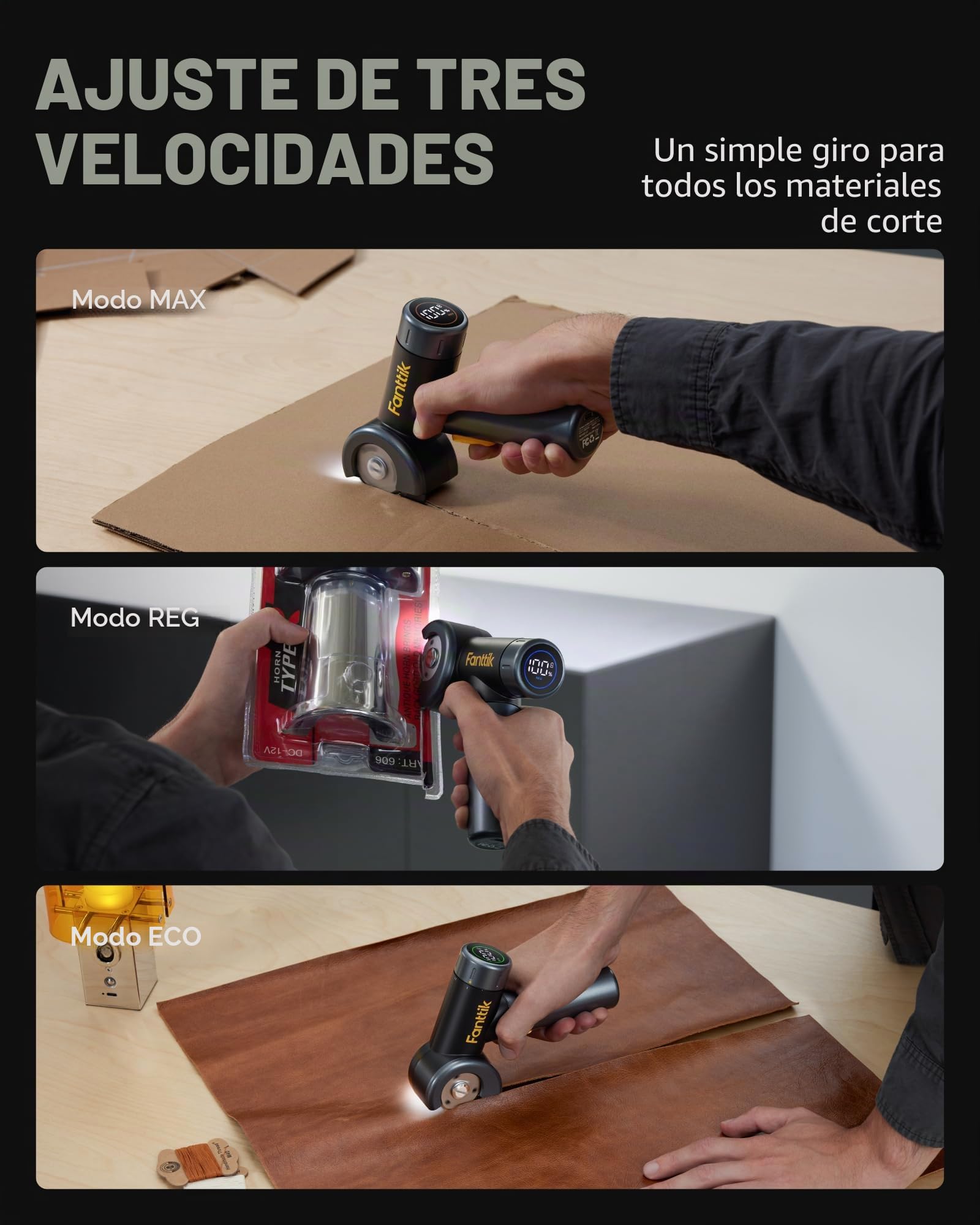 Fanttik C8 Tijeras Eléctricas Inalámbricas Con Pantalla LED,Tijera Electrica Cortador de Cartón, luz LED, Para Caja de Cartón Fina, Alfombra de Cuero Plástico Planta en Maceta