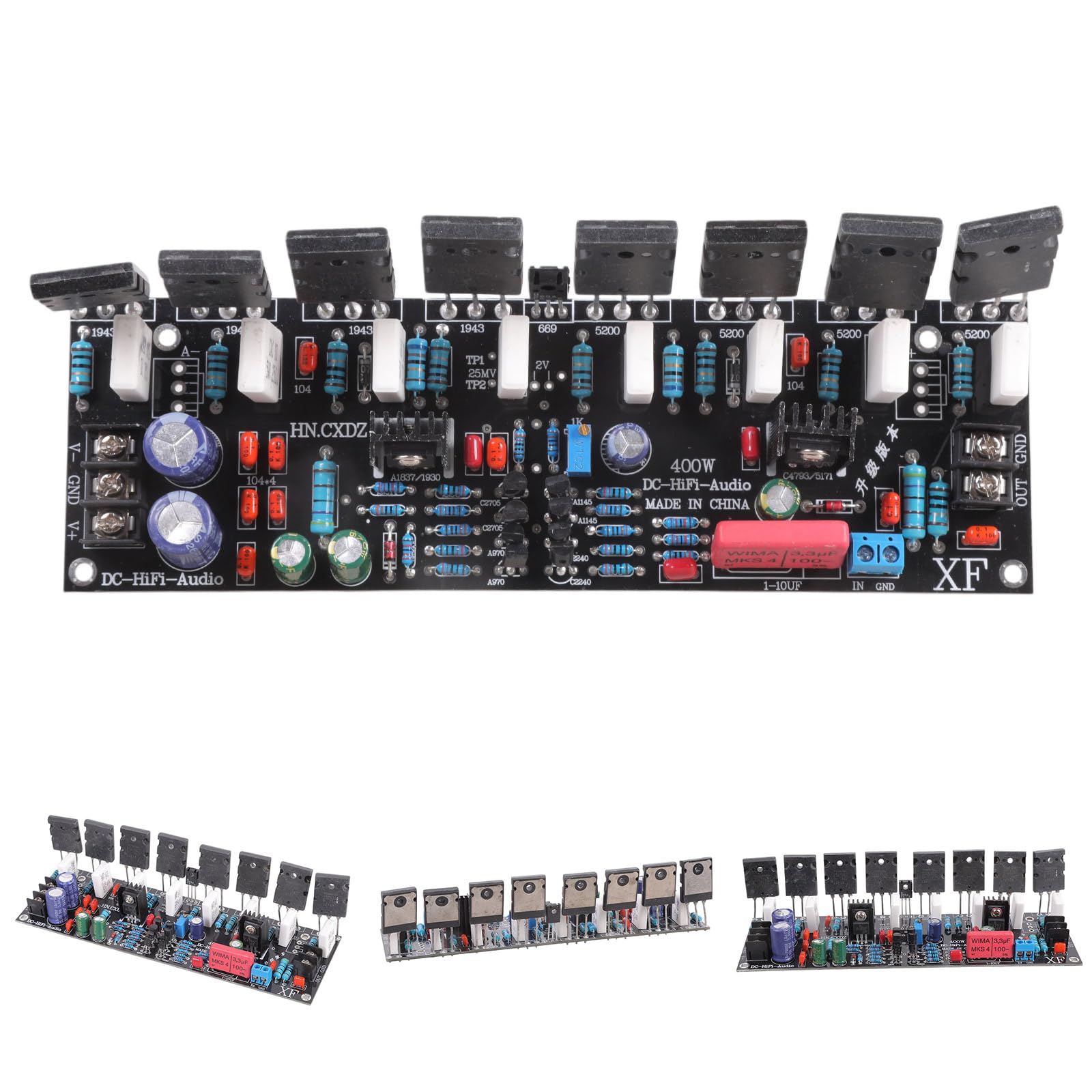 Amplificador de potencia acústica de 400 W, doble diferencial, altavoz de 15 pulgadas para uso en estudio, sistema de sonido profesional amplificador