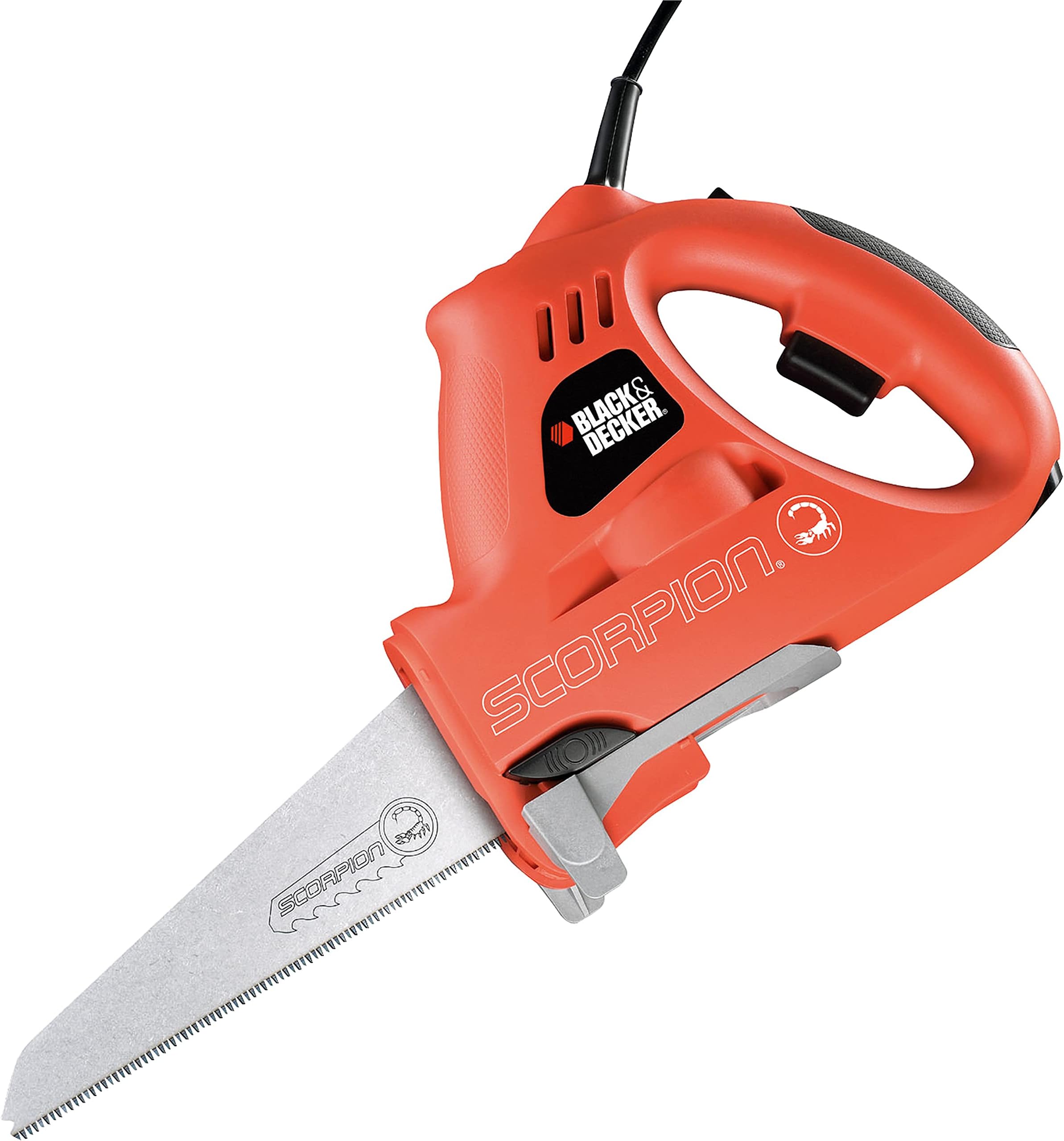 Black & Decker 400 V Scorpion Electric Saw with 3 Blades and 10mm Stroke Length, KS890ECN-GB
