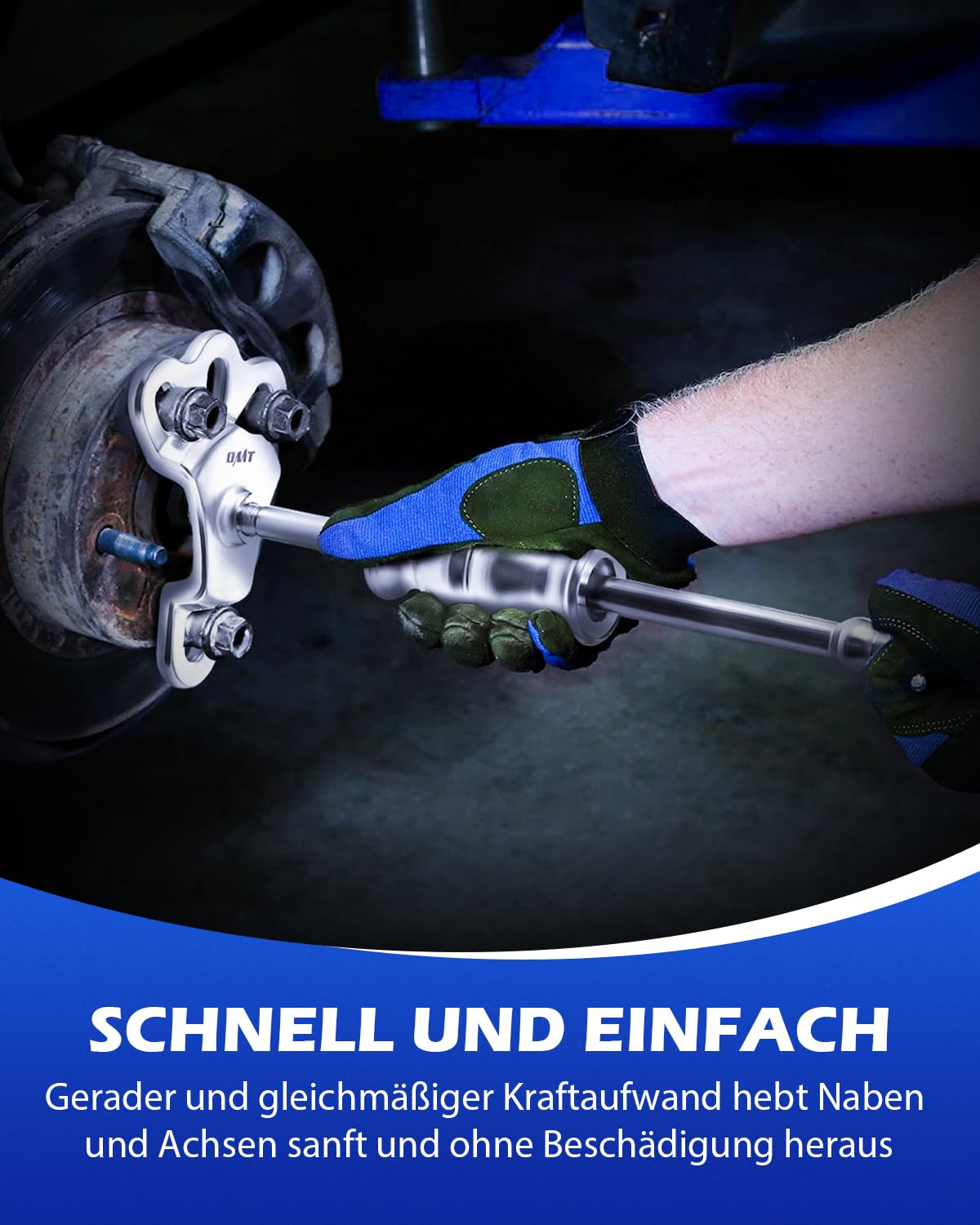 Orion Motor Tech Radnabenabzieher Radlager Abzieher, Radlagerwerkzeug mit Gleithammer 4 Loch 3 Adapter, Innendurchmesser von 1 bis 2-7/8" für Auto Radnaben, Achsen, Öldichtungen, Buchsen
