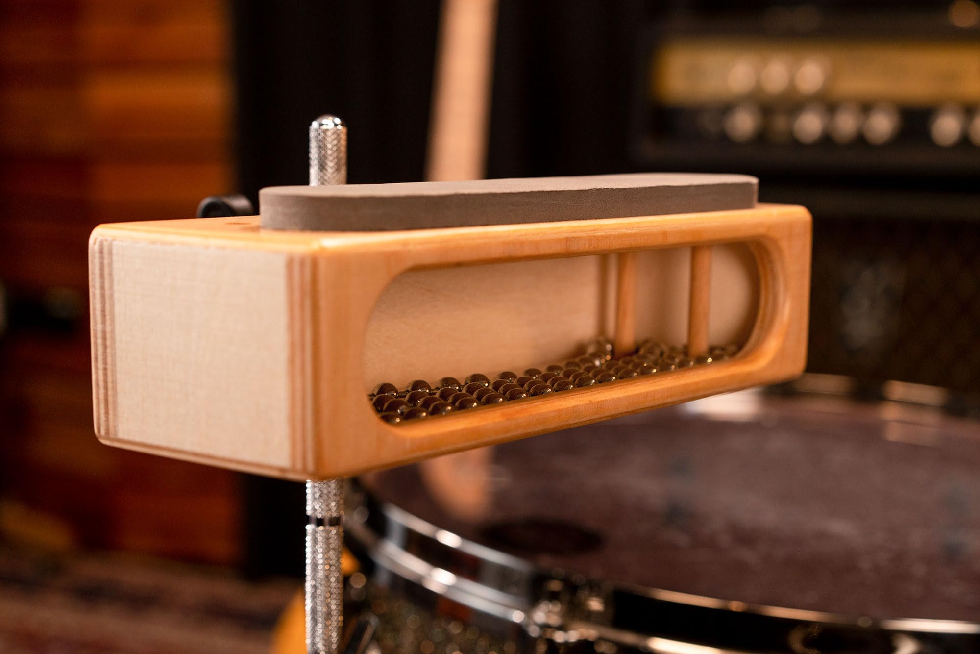 Meinl Bloque de madera de percusión efecto palmada con cadena Cabasa de acero, se puede tocar con baquetas, fabricado en Europa, abedul báltico (MWBHC)